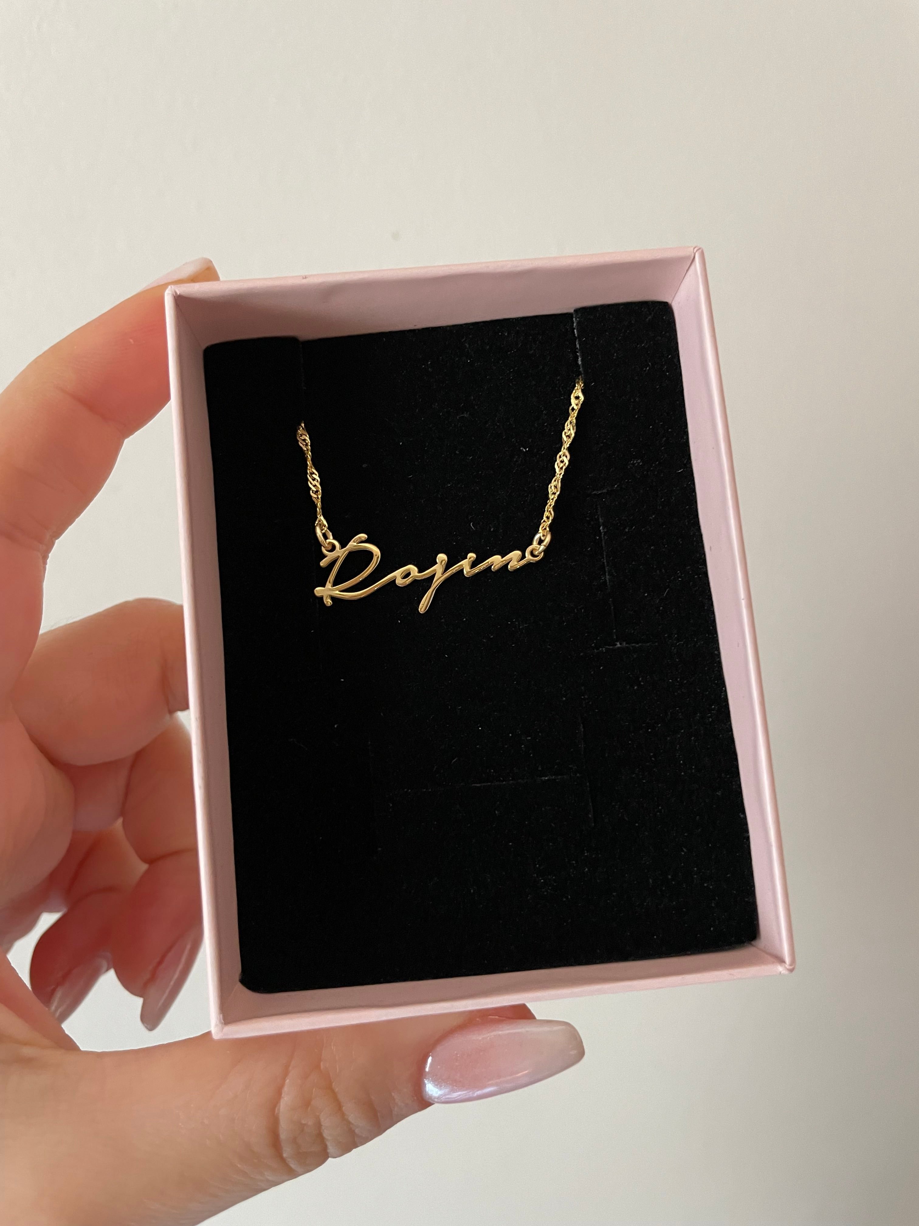 925 Gümüş | İthal Vintage Burgu Zincirli İsim Kolye/ İstediğini Yazdır
