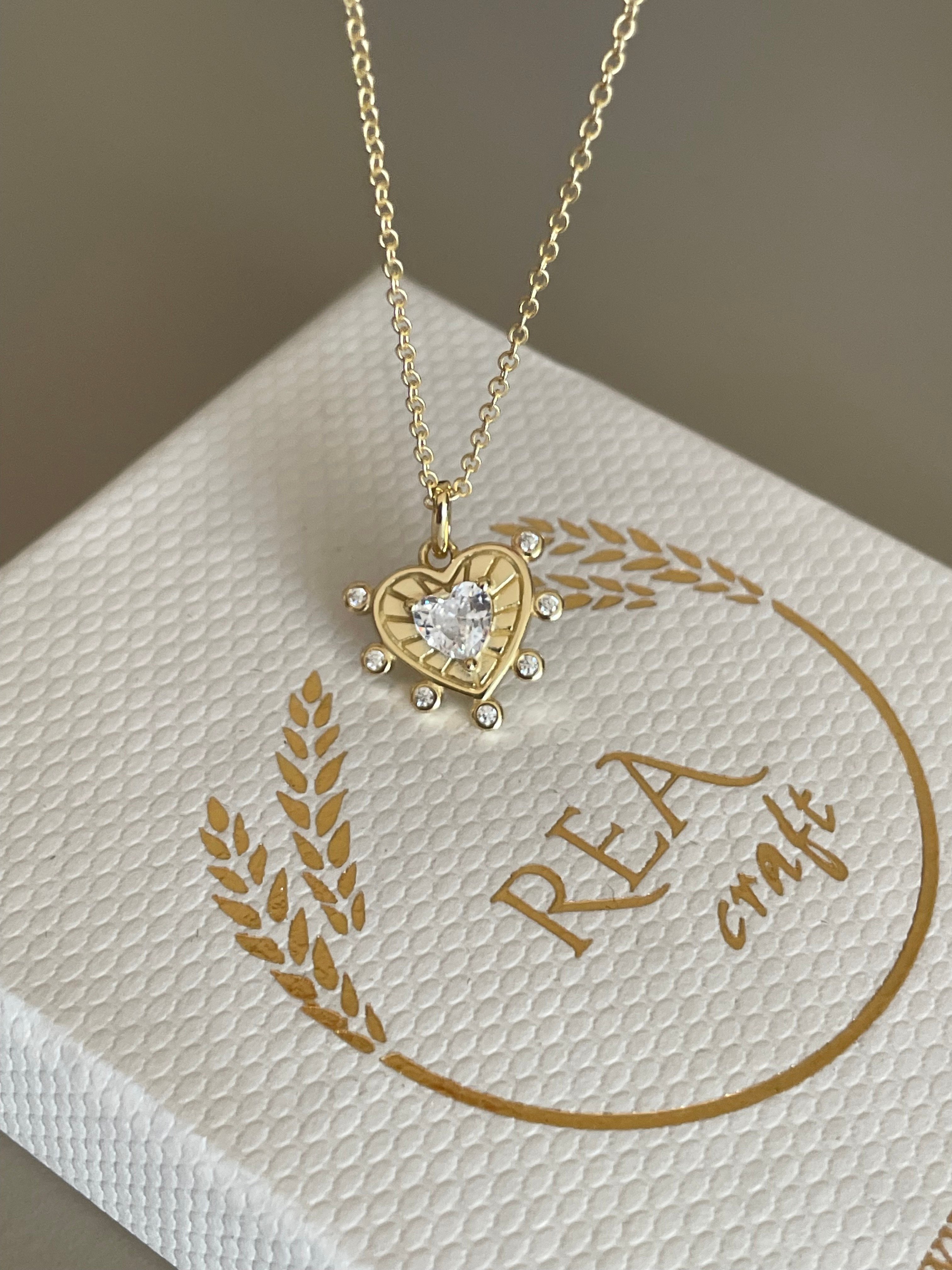 925 Gümüş | İthal ''Chakra Bloom'' Kalp Kolye