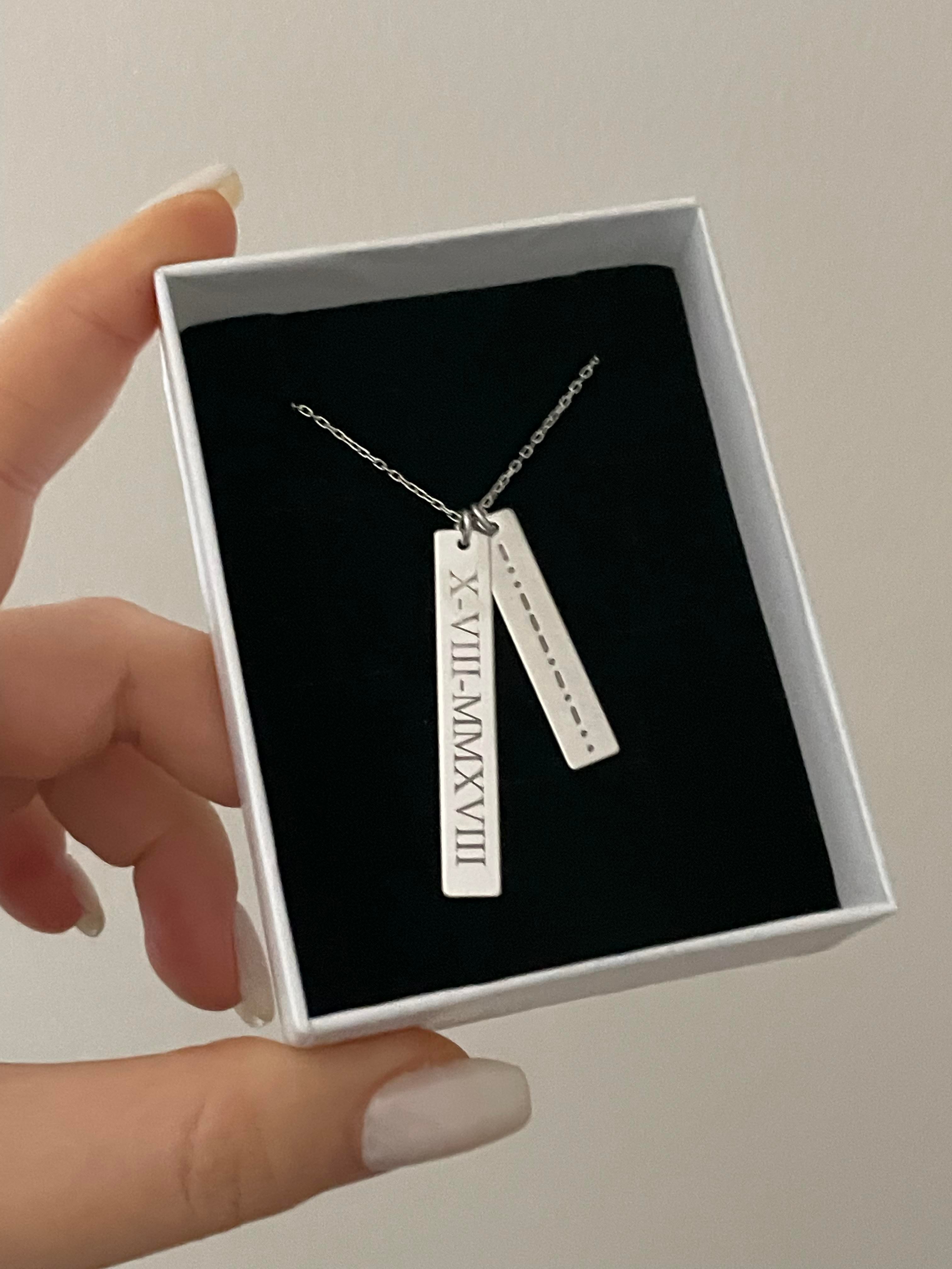 925 Gümüş | Unisex İkili Plaka Kolye/ İstediğini Yazdır
