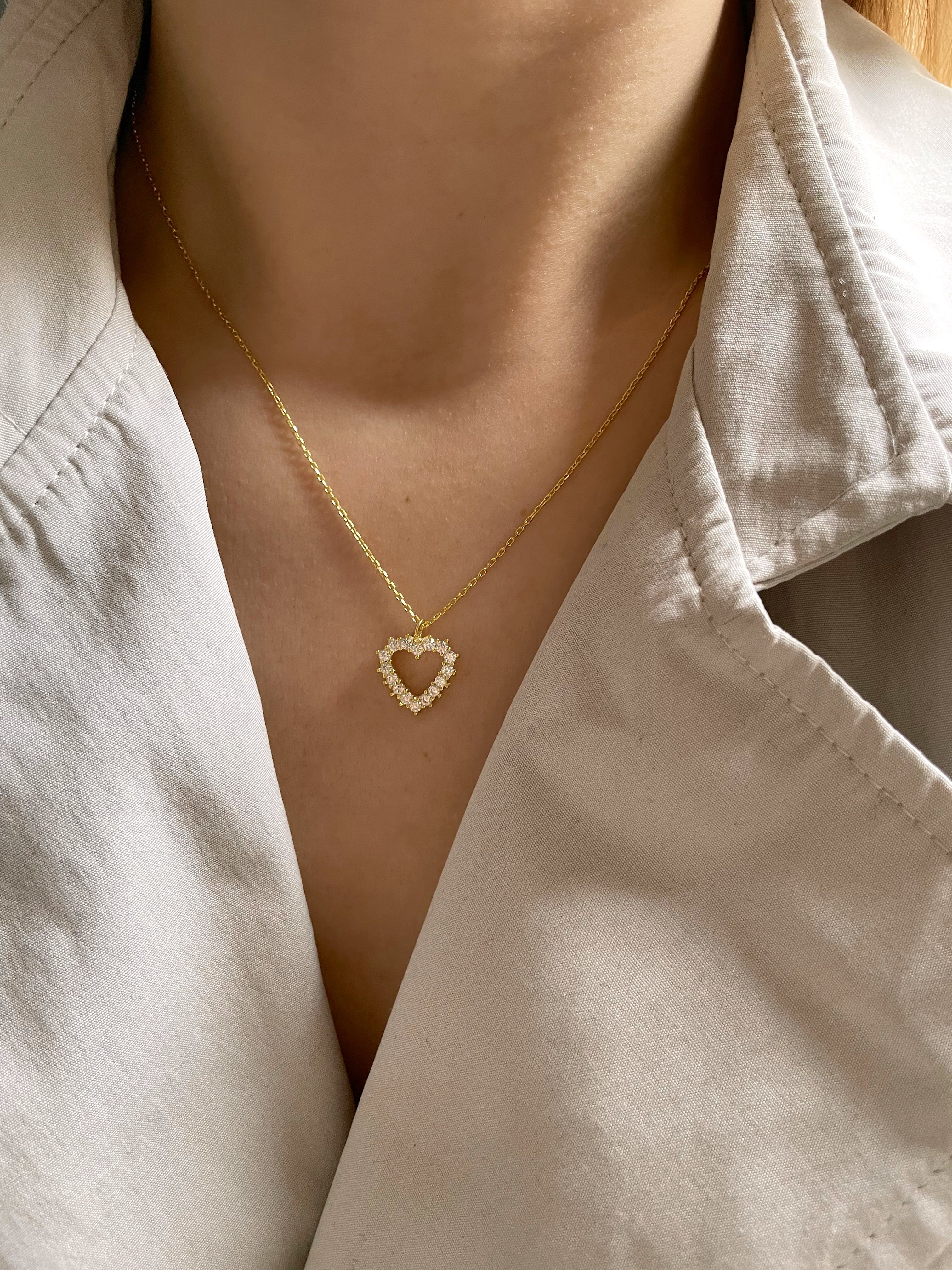 925 Gümüş | ''AllAboutLove'' Kalp Kolye