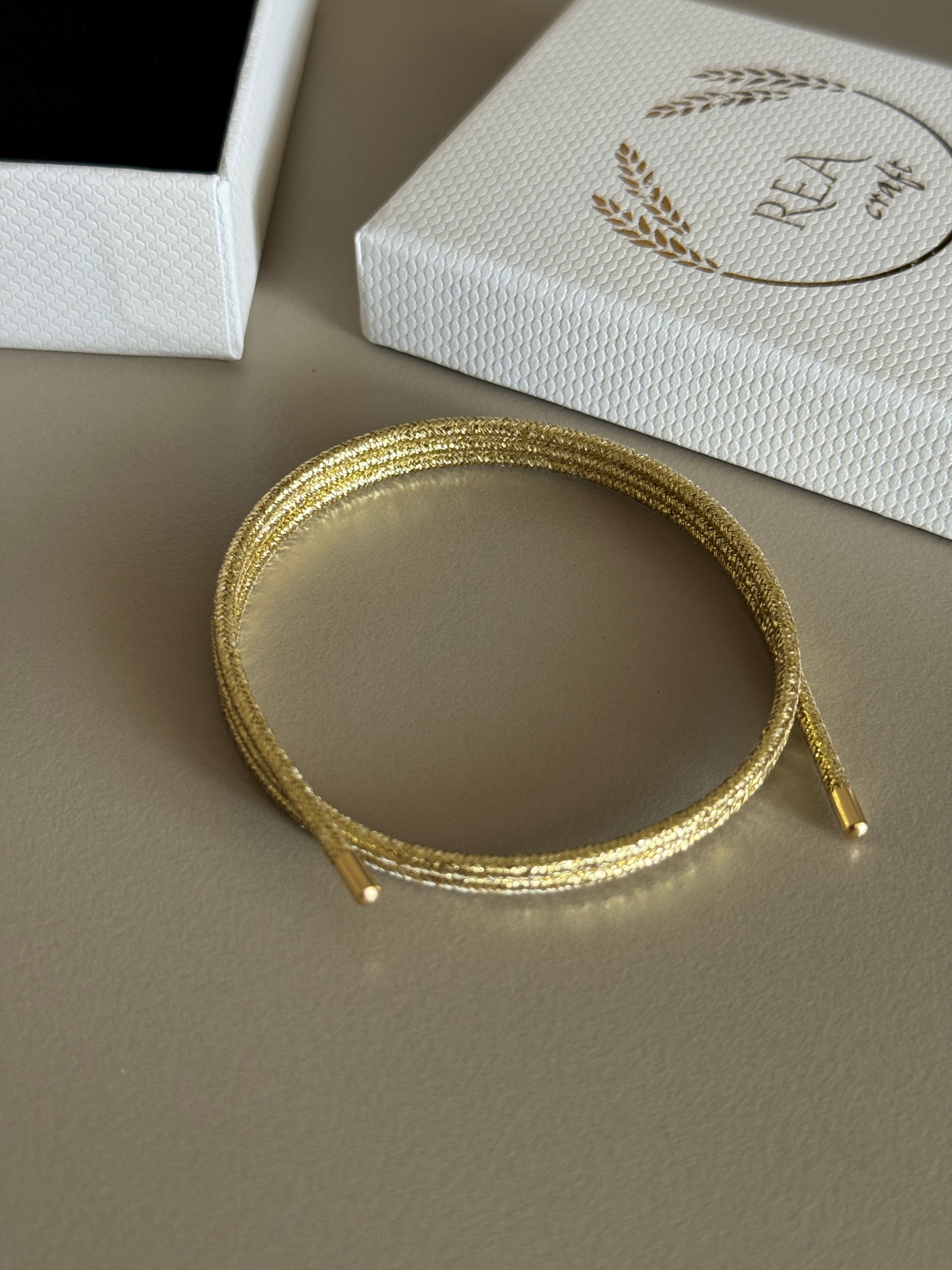 925 Gümüş | ''Golden Era'' Mıknatıslı Unisex Bileklik