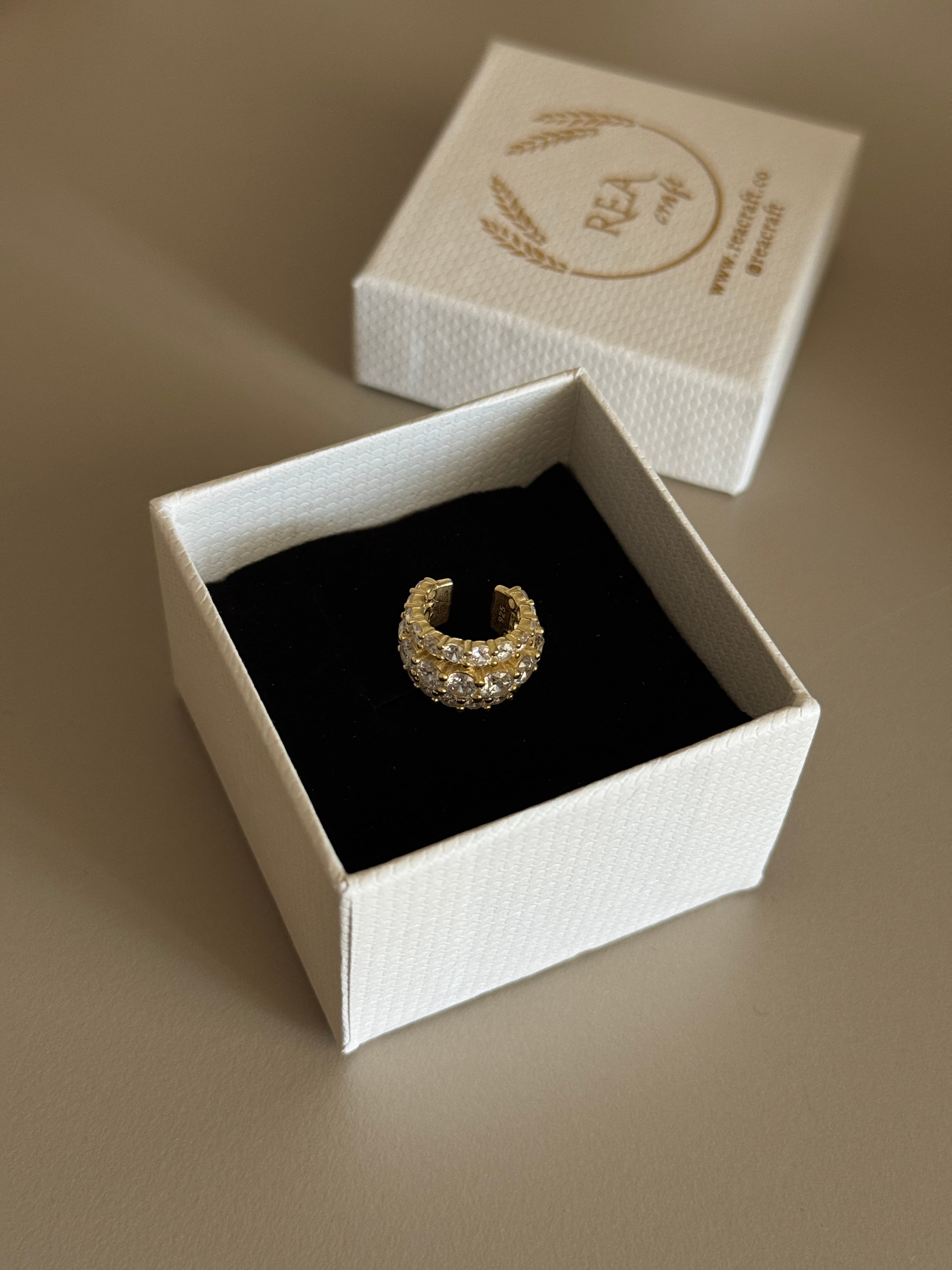 925 Gümüş | İthal Çoklu Taşlı Earcuff