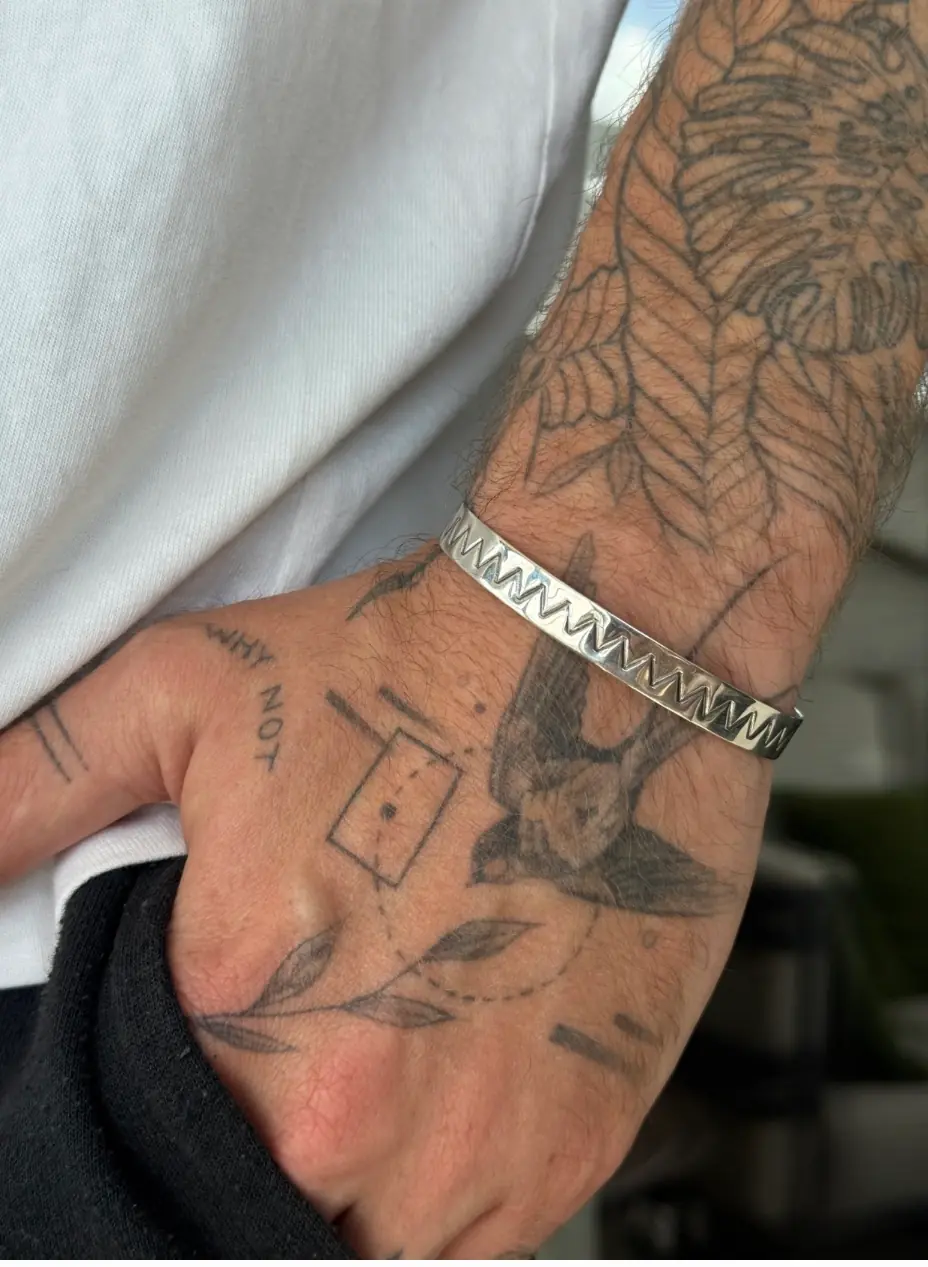 925 Ayar Gümüş Erkek Nomad Kelepçe Bileklik