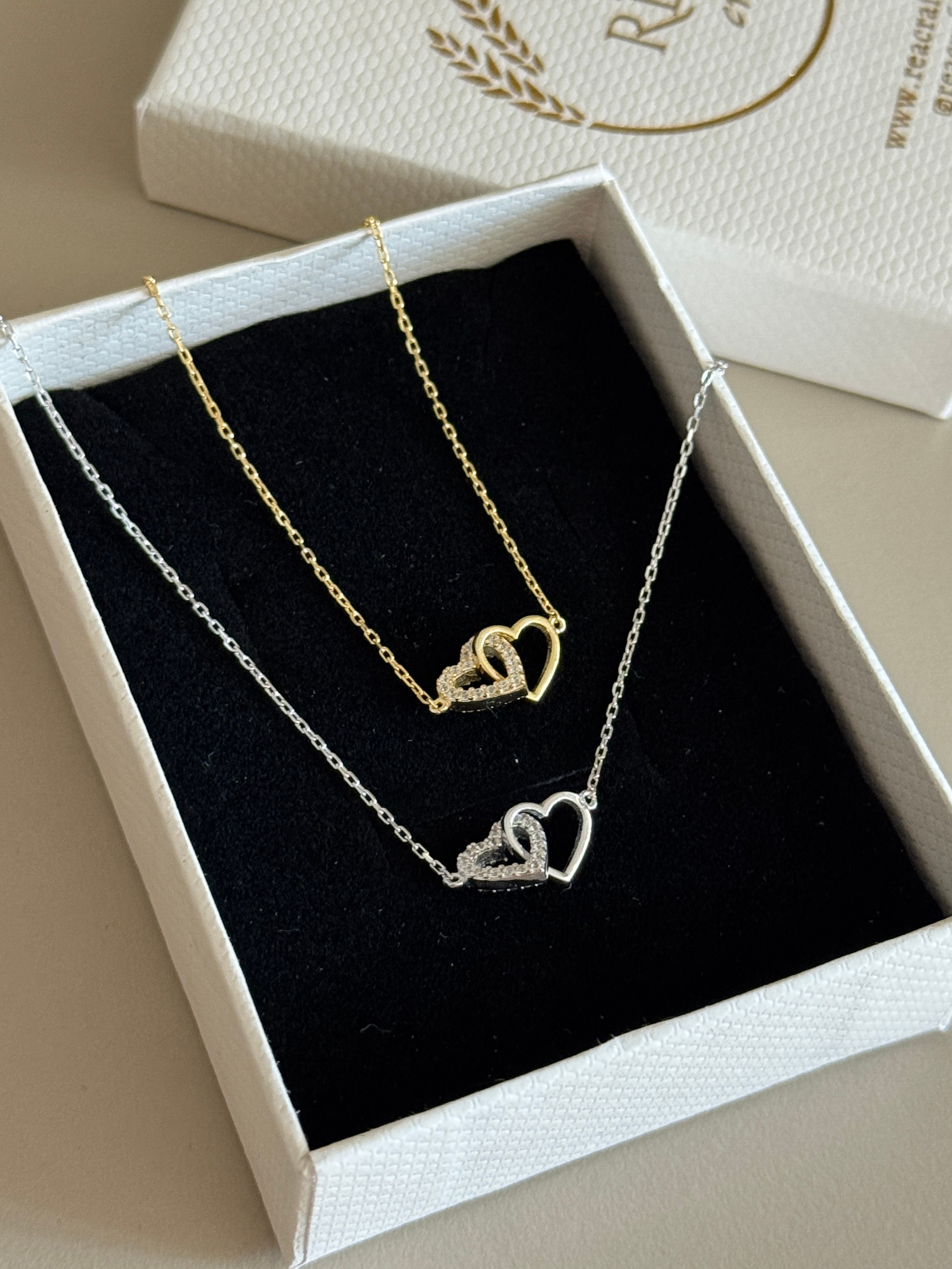 925 Gümüş | Kalpli ''Eternal Love'' Kolye