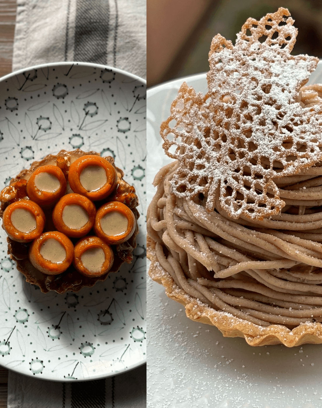 Kestaneli Tart & Balkabaklı Cevizli Tart