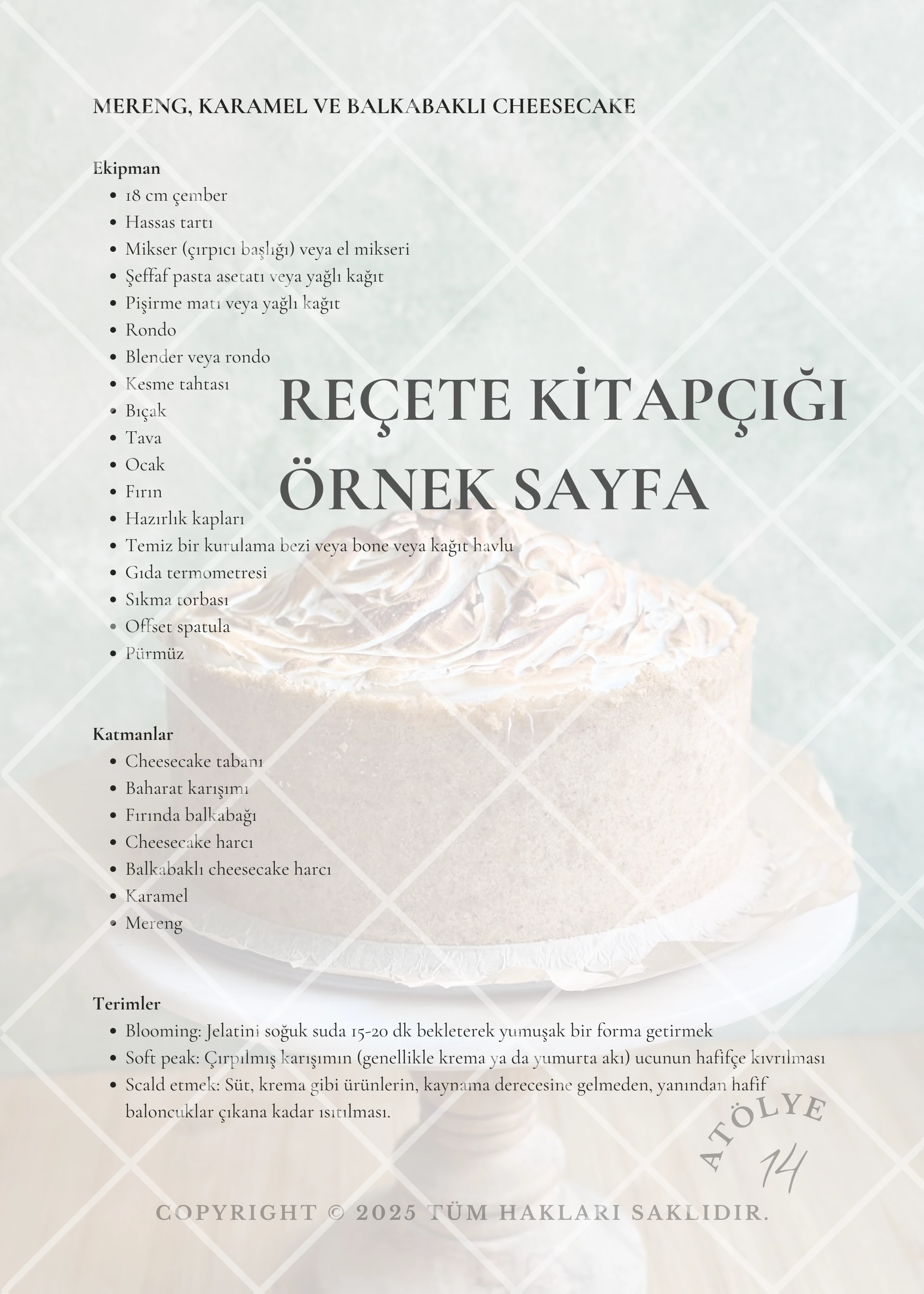 Mereng, Karamel ve Balkabaklı No-bake Cheesecake