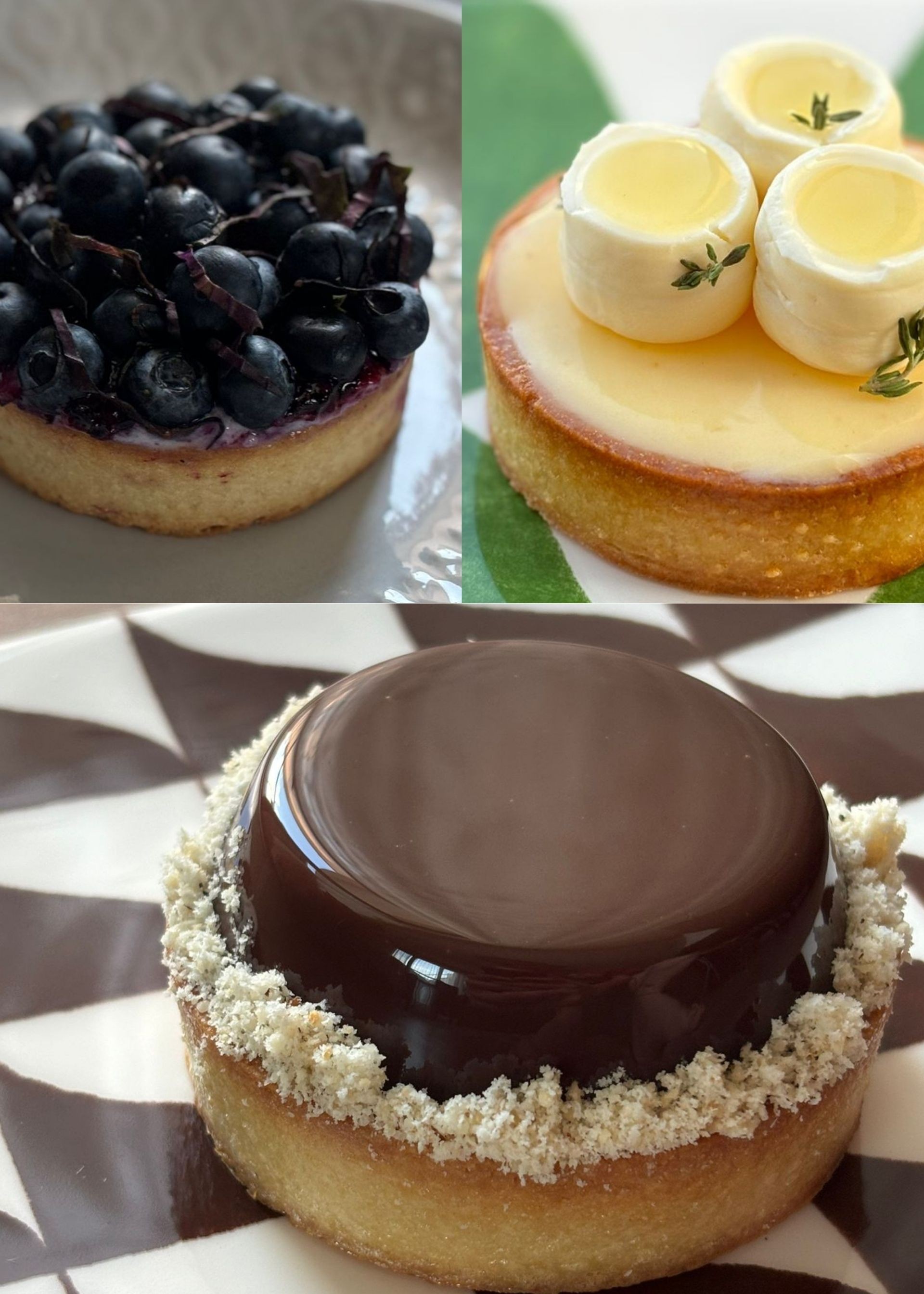 3 Çeşit Tartlar Serisi: Limonlu Ahududulu Tart & Yaban Mersinli Reyhanlı Tart & Çikolatalı Fındıklı Tart