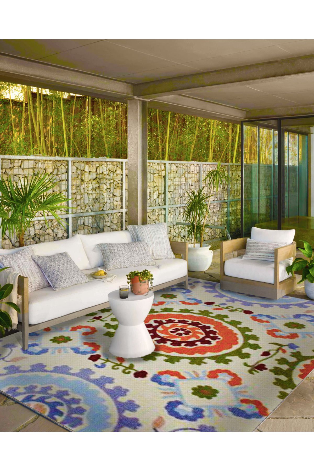 Krem Desenli Renkli Çiçekli Temalı Dokuma Taban Halı ve Yıkanabilir Halı miravip9849