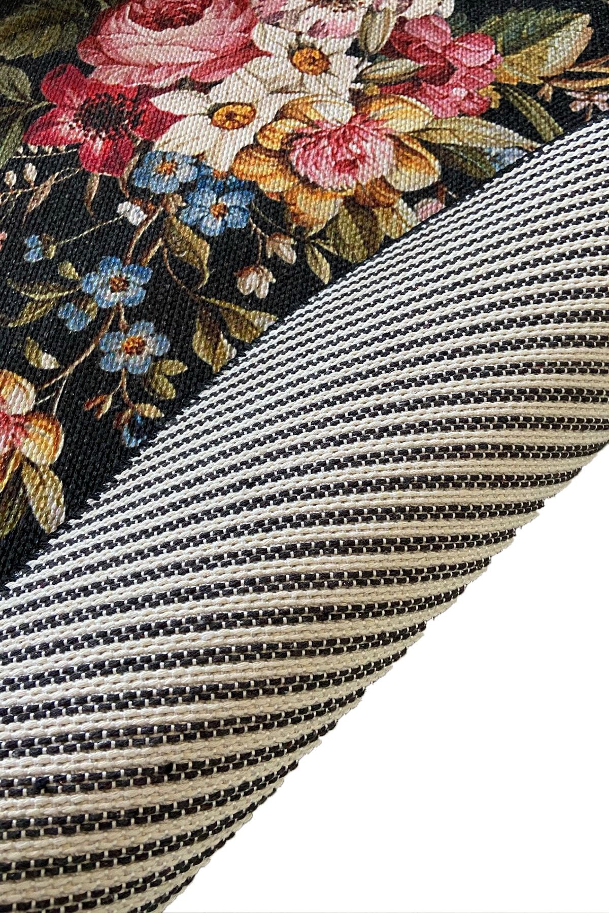 Mira 849 Çiçek Desenli Floral Yuvarlak Halı