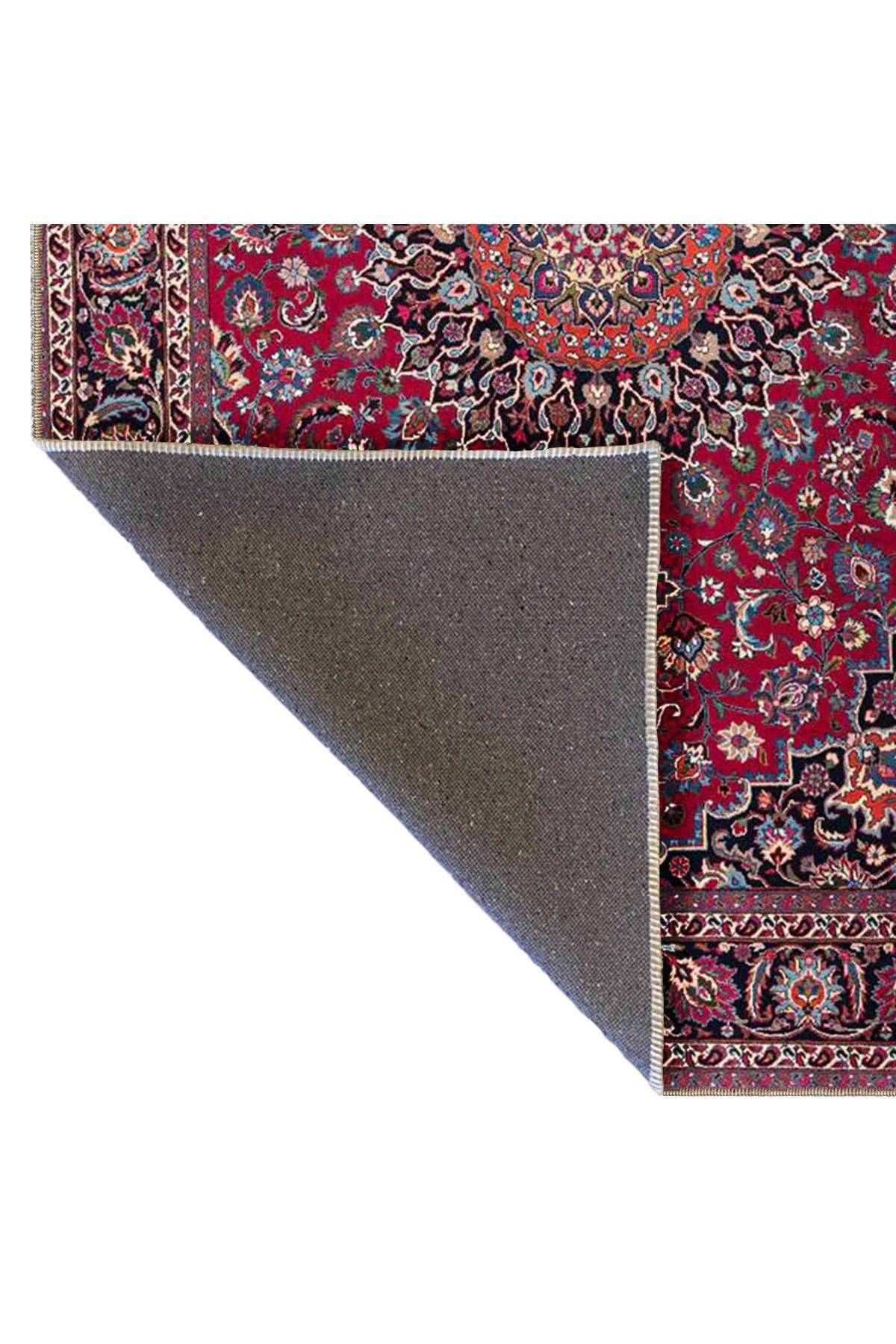 Kırmızı Temalı Çok Renkli Geleneksel Motif Etnik Desenli Vintage Dekoratif Halı 5205