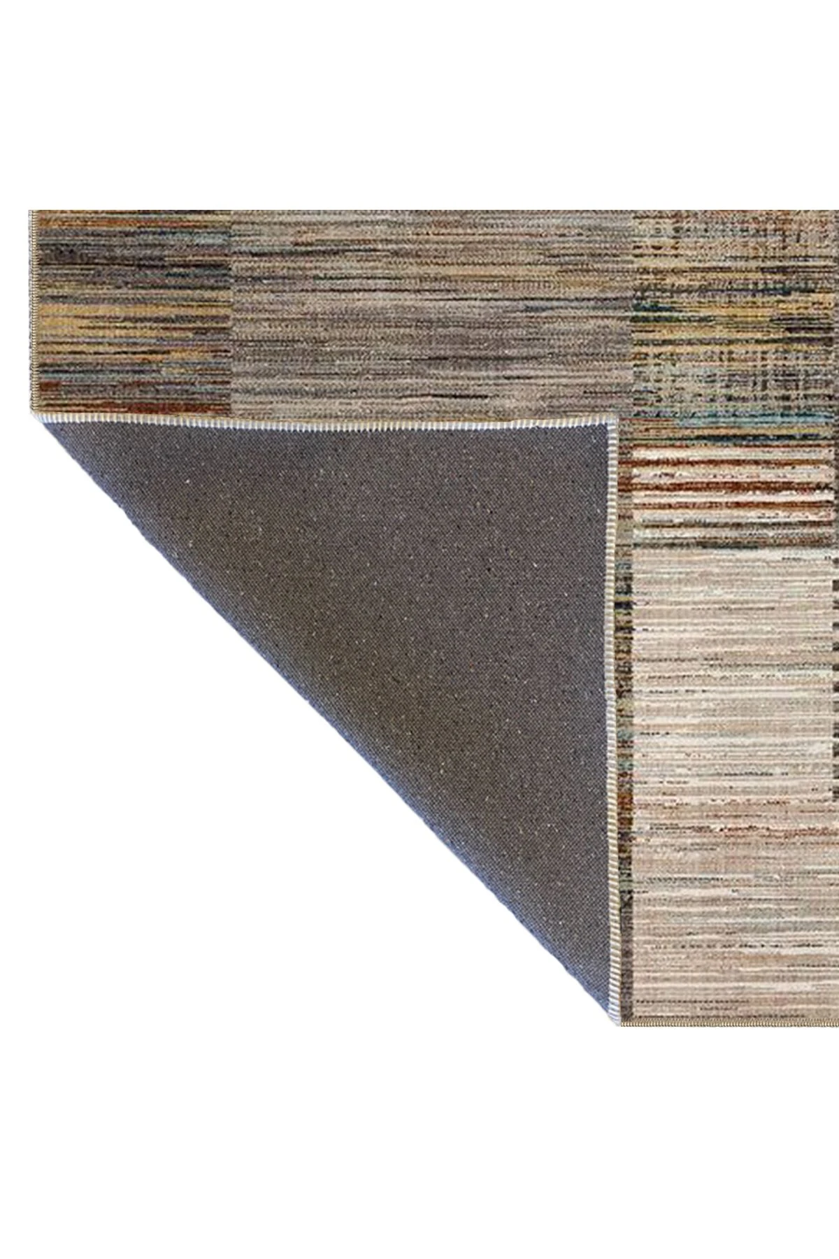 Kahve Gri Temalı Yama Patchwork Desenli Kreatif Modern Dekoratif Halı 4501