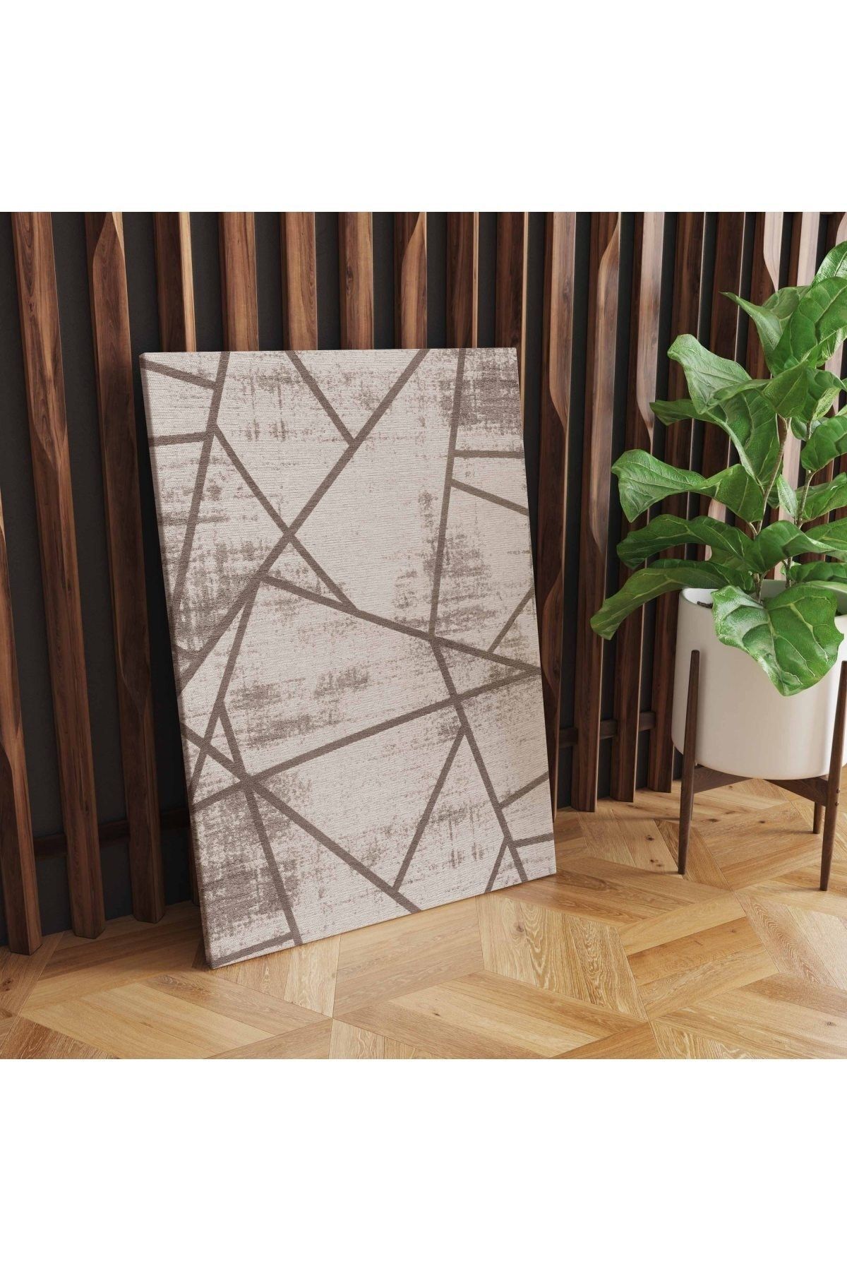 Kanvas Tablo Geometrik Temalı Kahve Bej 42
