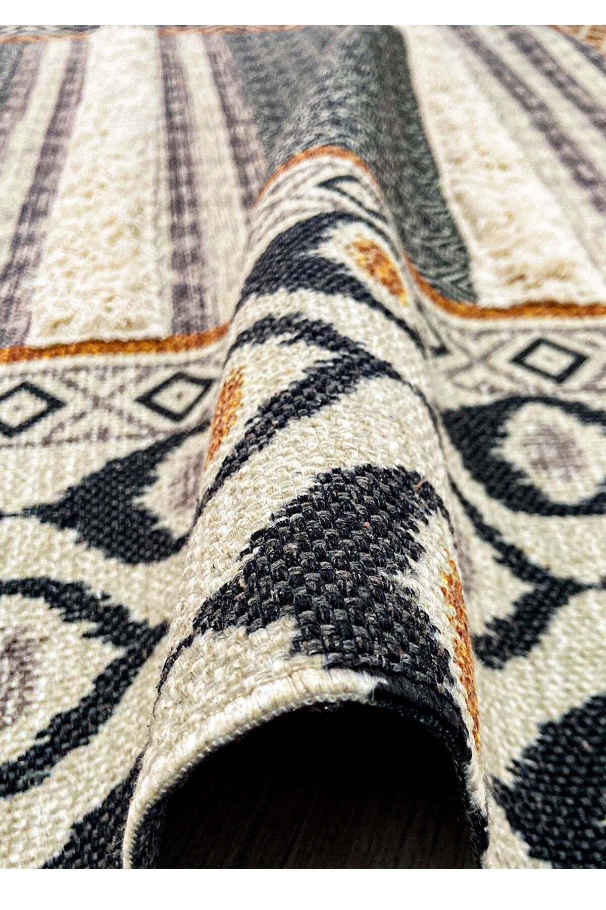 Rustik Kilim Grey Light Brown 4014 Bohem Kilim