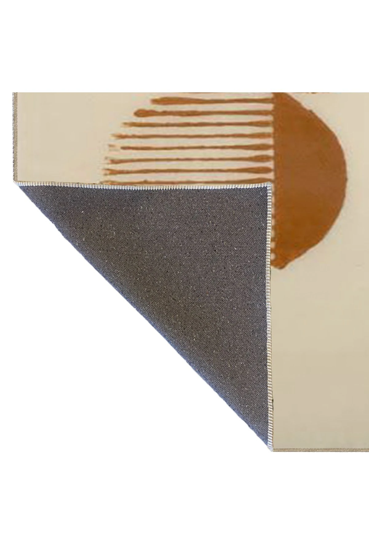 Kahverengi Hira Modern Desenli Dokuma Taban ve Yıkanabilir Halı miravip9425