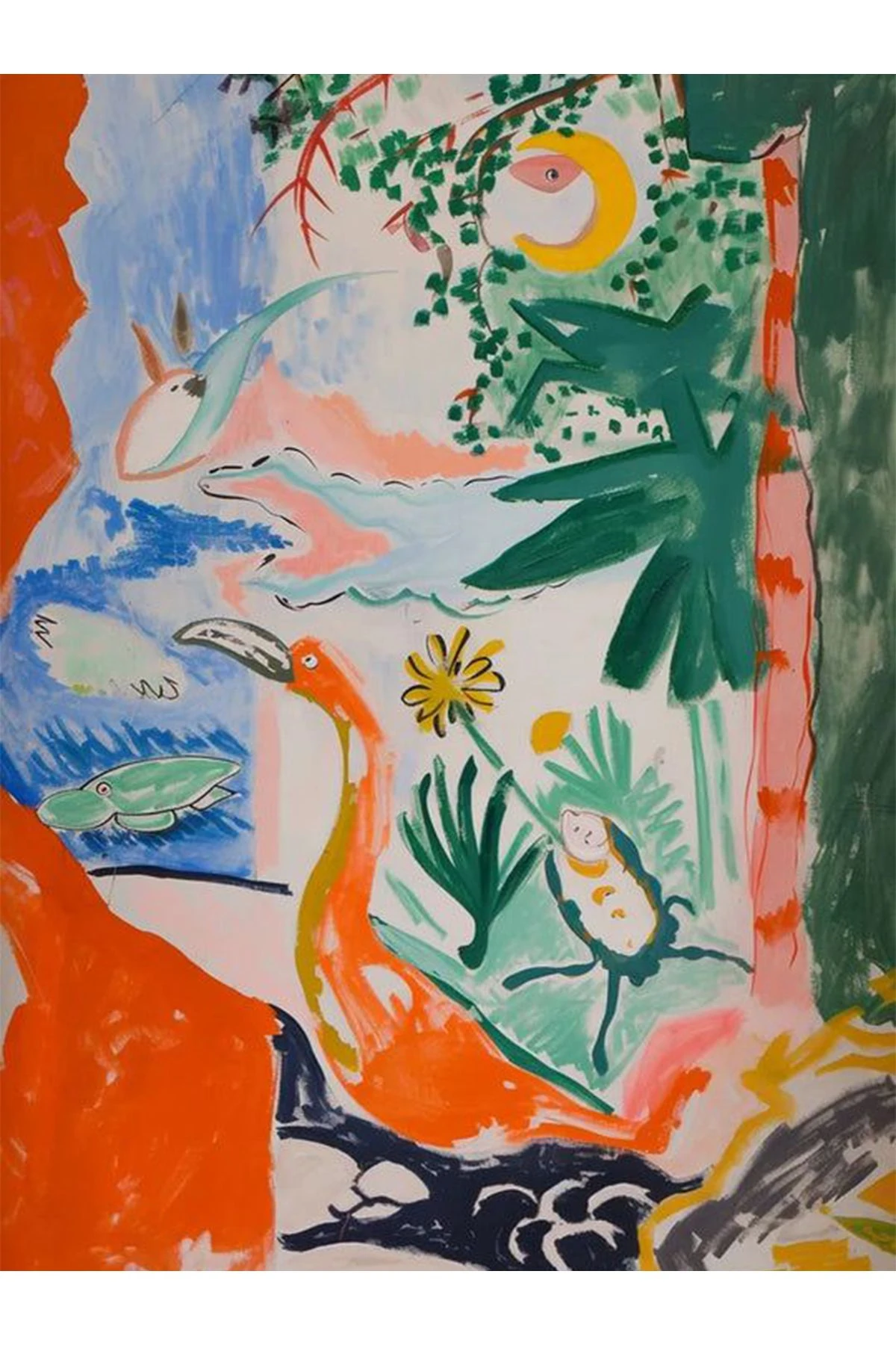 Yılmaz Koleksiyonu Pastel Tonlarda Kaz Çiçekler ve Güneş Desenli Kreatif Modern Dekoratif Halı 15