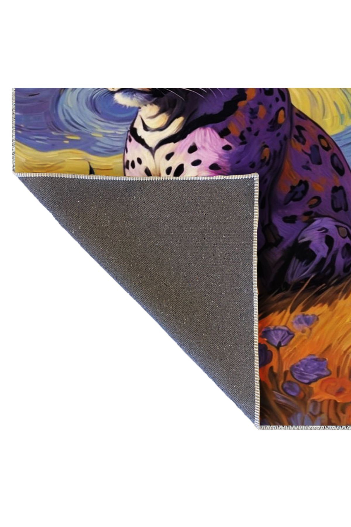 Atlas Koleksiyonu Soyut Tasarım Leopar Desenli Kreatif Modern Dekoratif Halı 52