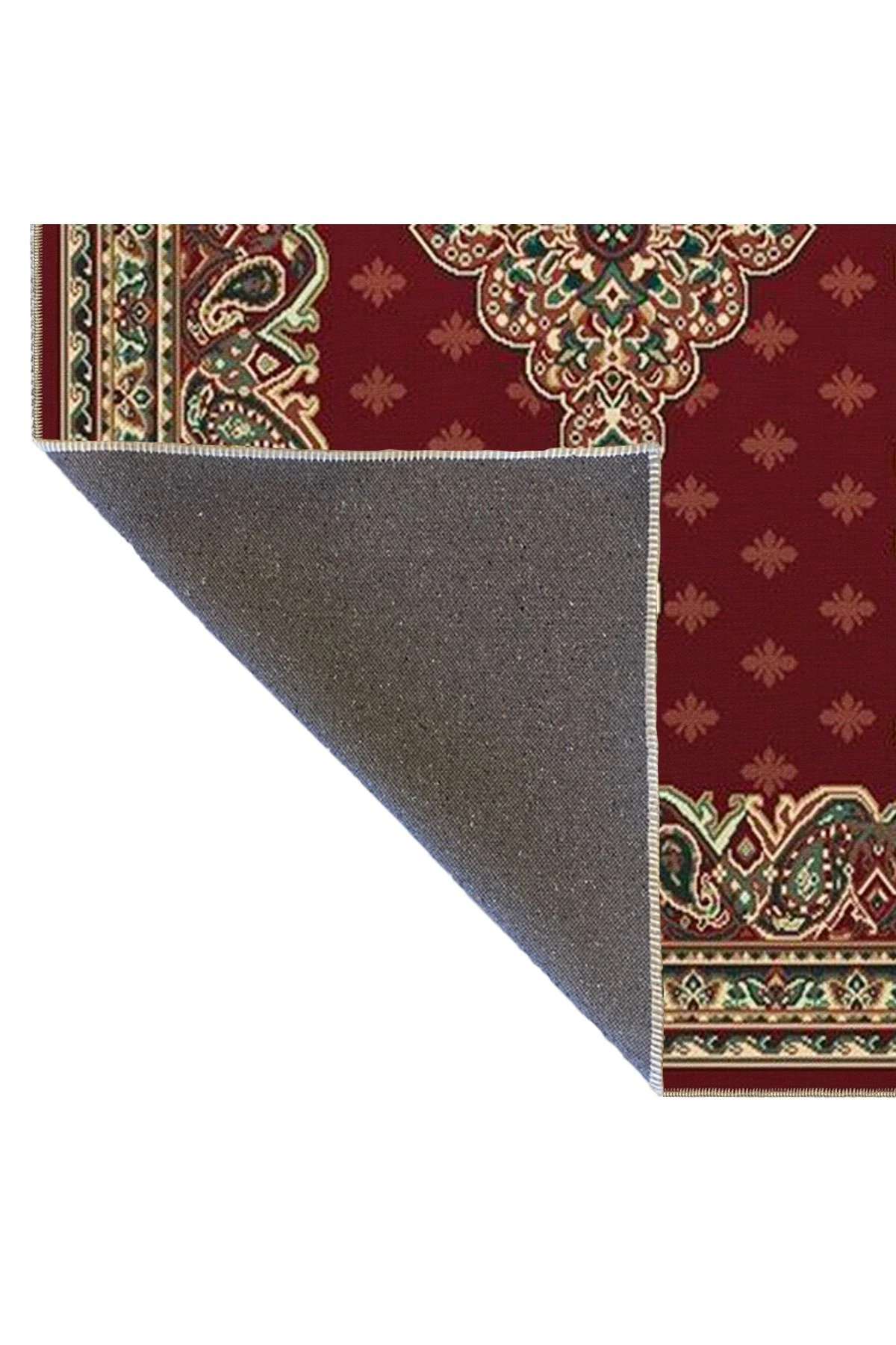 Etnik Desenli Bordo Dokuma Taban Halı 4288