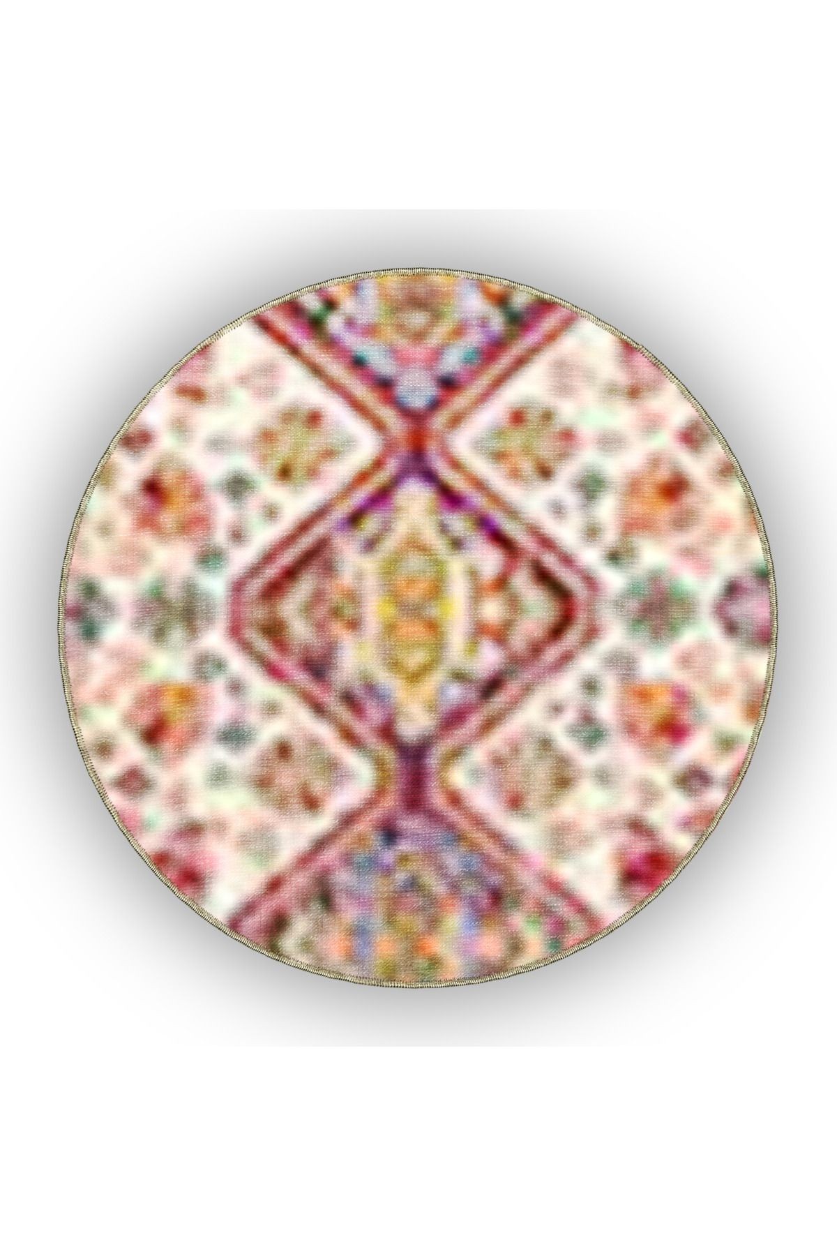 Çok Renkli Geleneksel Motif Etnik Desenli Vintage Dekoratif Halı 5051