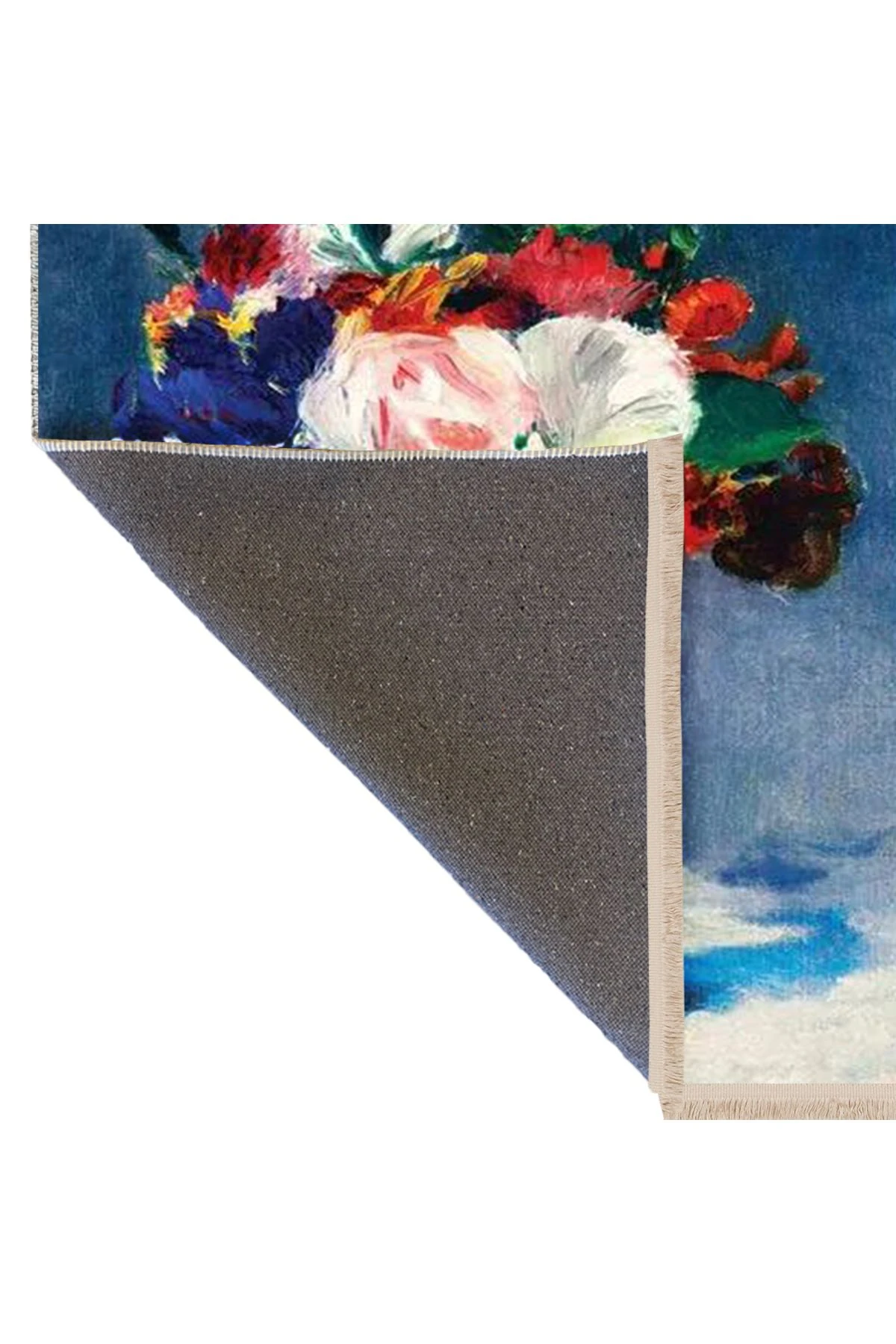 Yılmaz Koleksiyonu Pastel Renkler Vazodaki Çiçekler Desenli Kreatif Modern Dekoratif Halı 04