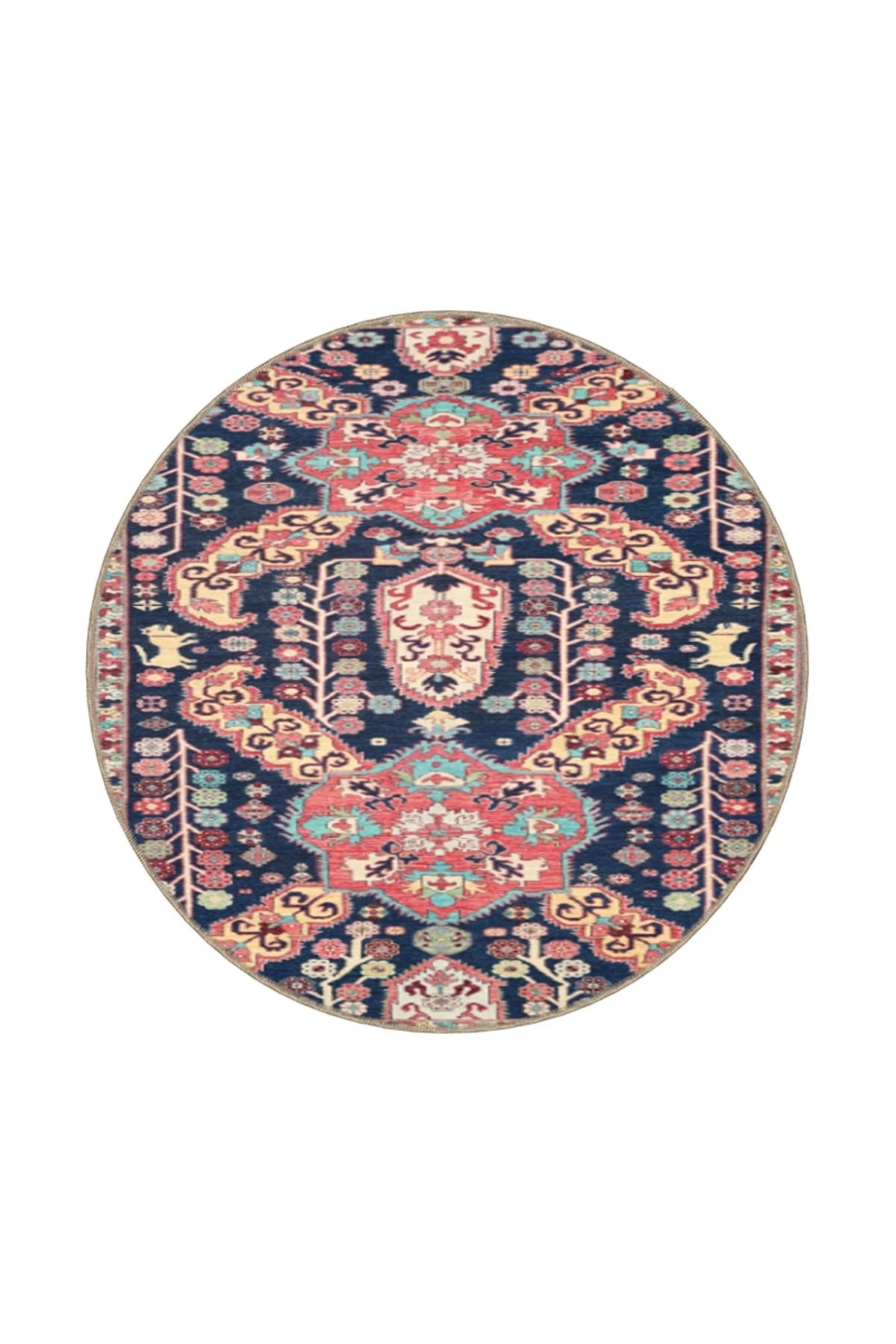 Geometrik Pembe Botanik Çiçekli Baklavalı Desenli Dokuma Taban Halı ve Yıkanabilir Halı aloha93