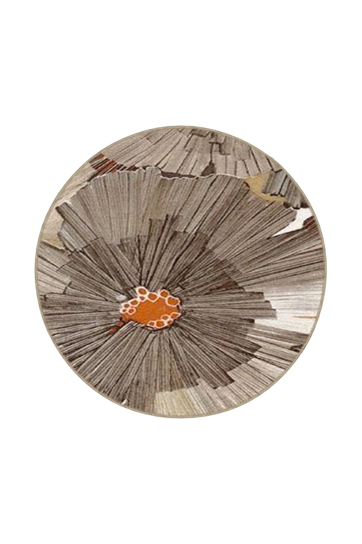 Kahverengi Yapraklı Desenli Dokuma Taban Halı ve Yıkanabilir Halı miravip10268