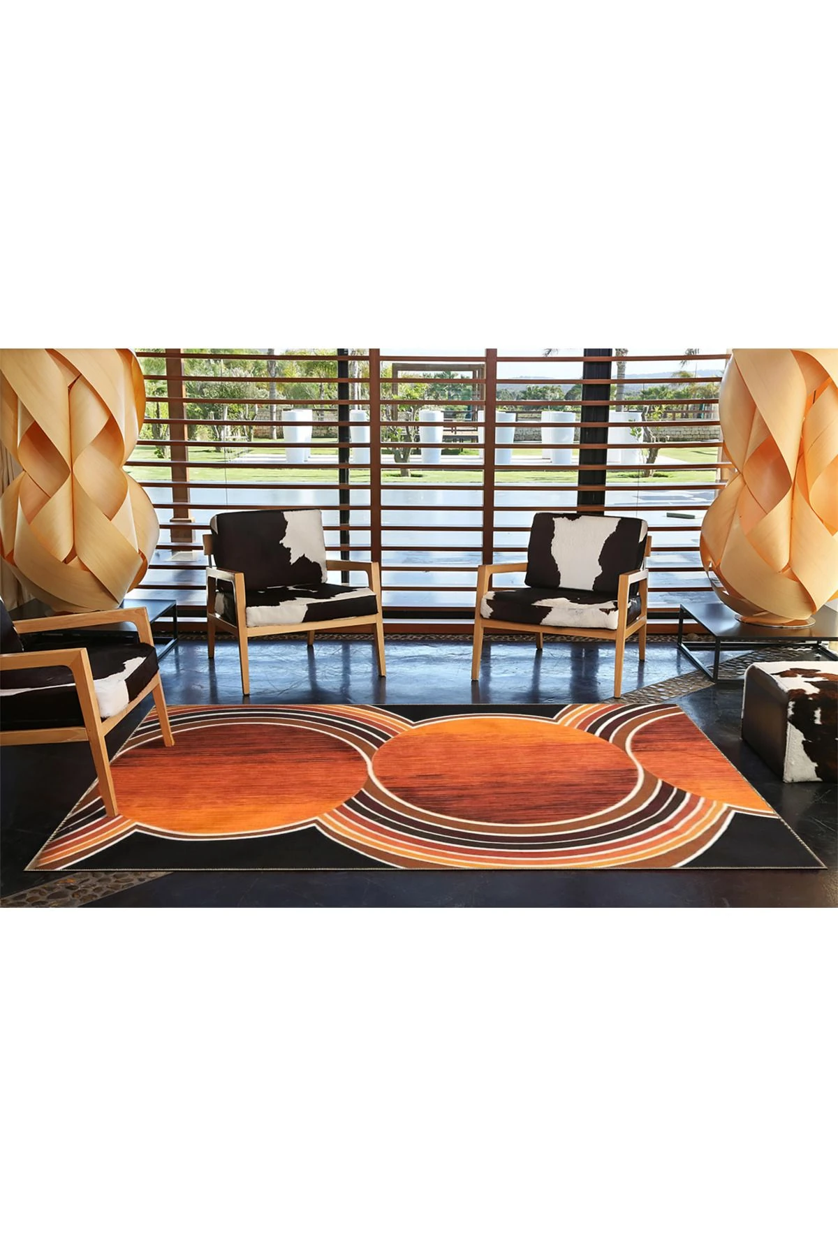 Renkli Yuvarlak Dokuma Taban miravip644