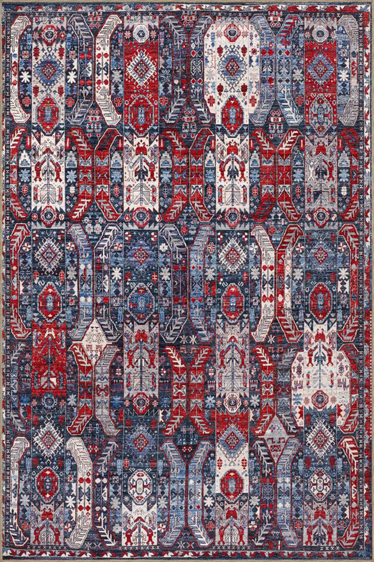 Karışık Renkli Tonlarda Baklava Desenli Dokuma Taban miravip663