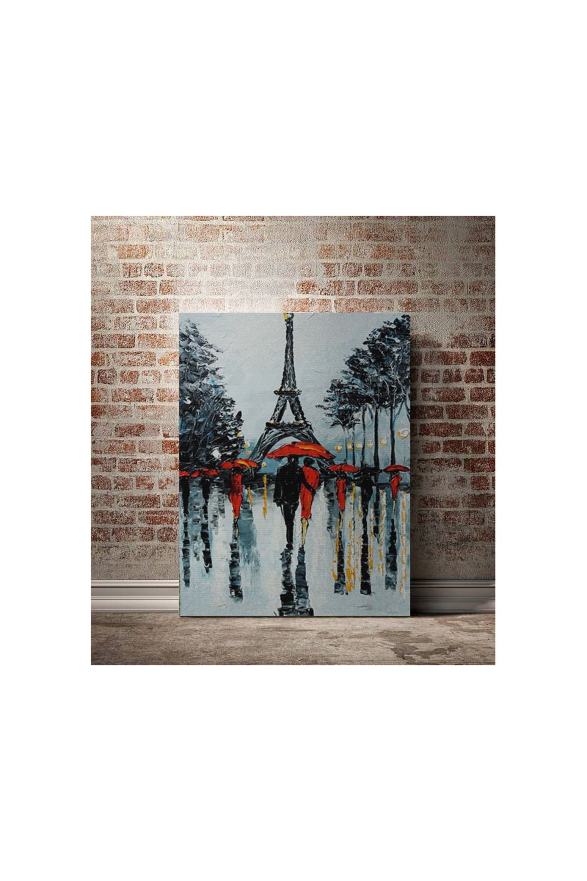 Kanvas Tablo Paris Desenli Temalı Tablo