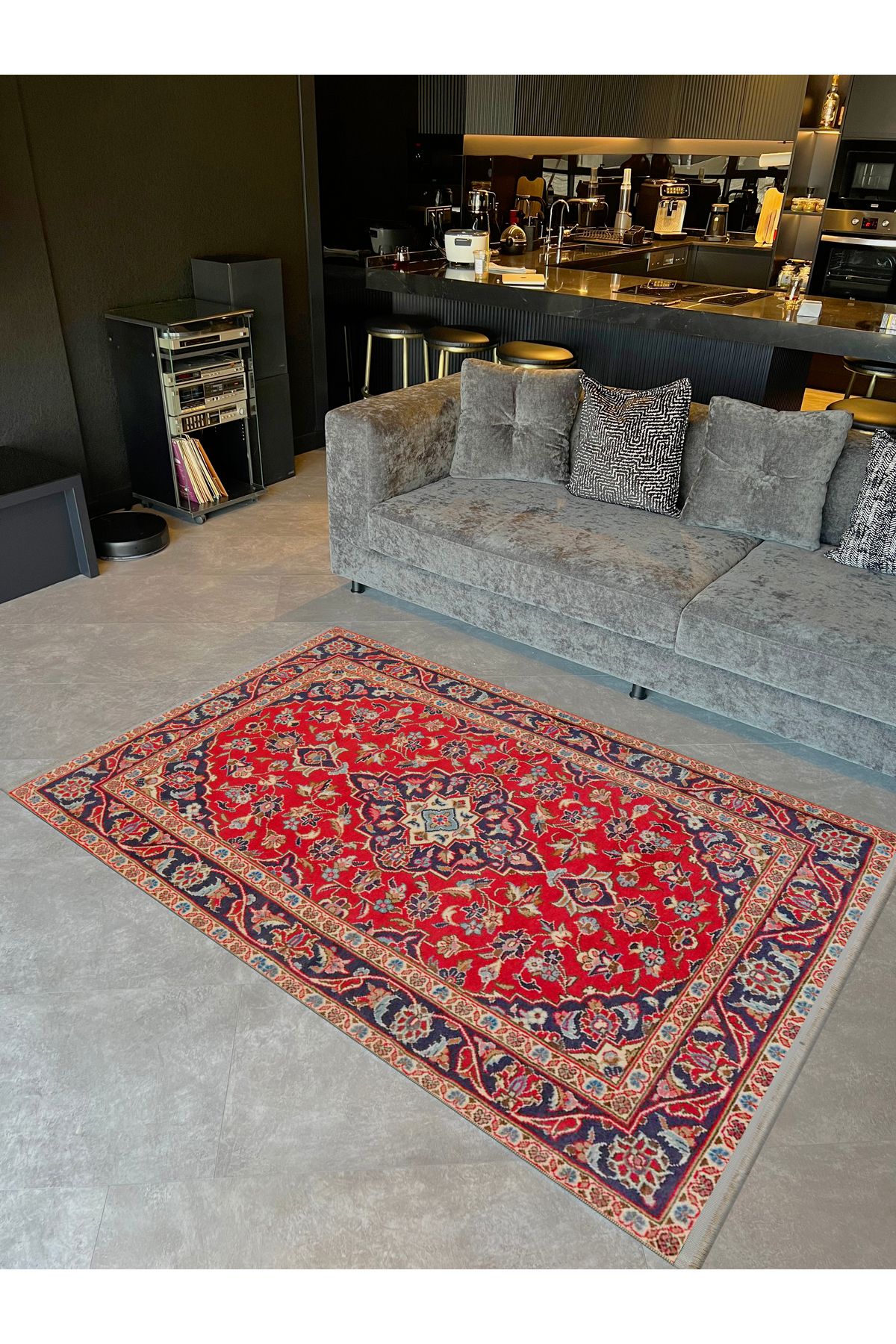 Güney Koleksiyonu Kırmızı Bej Temalı Geleneksel Motif Desenli Vintage Dekoratif Halı 25