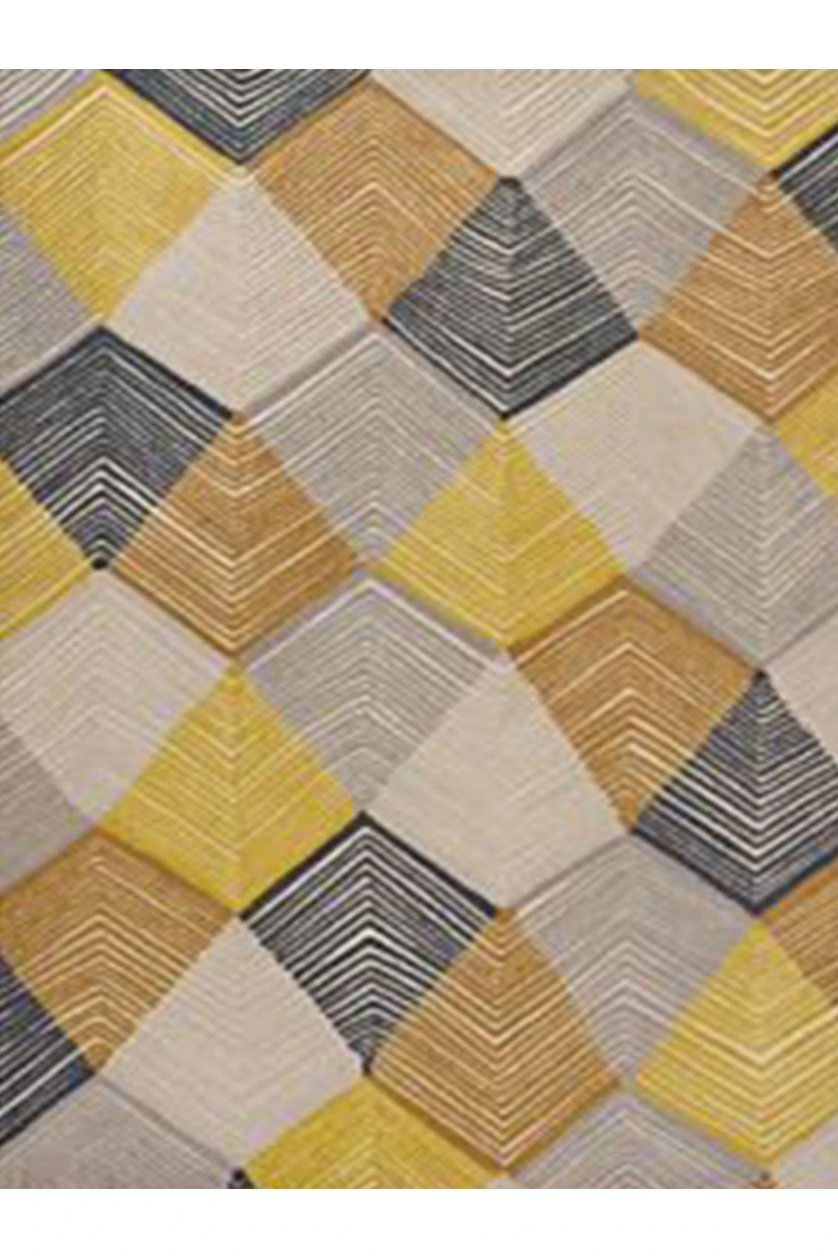 İnci Koleksiyonu Çok Renkli Geometrik Desenli Dokuma Taban Modern Dekoratif Halı inci35