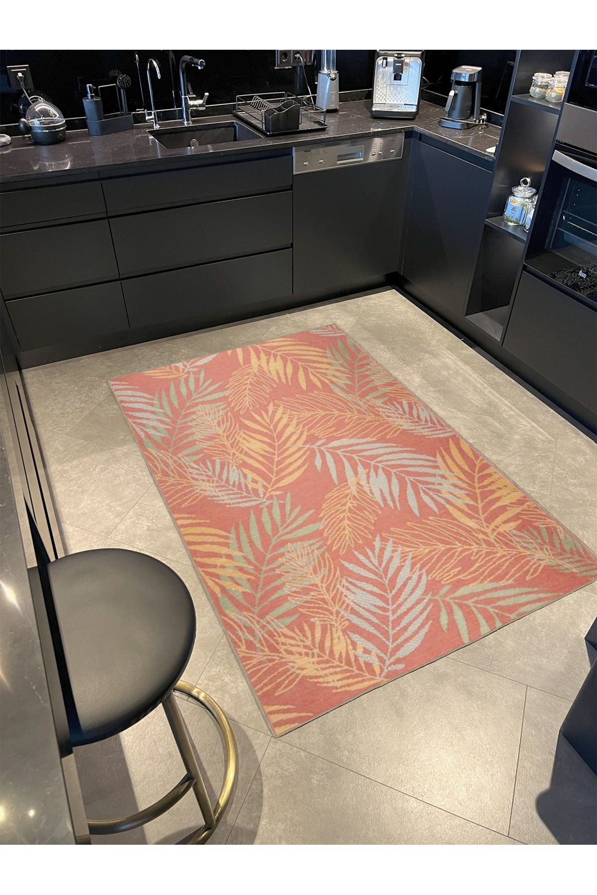 Geometrik Geleneksel Modern Çizgili Desenli Dokuma Taban Yıkanabilir Halı miravip8405