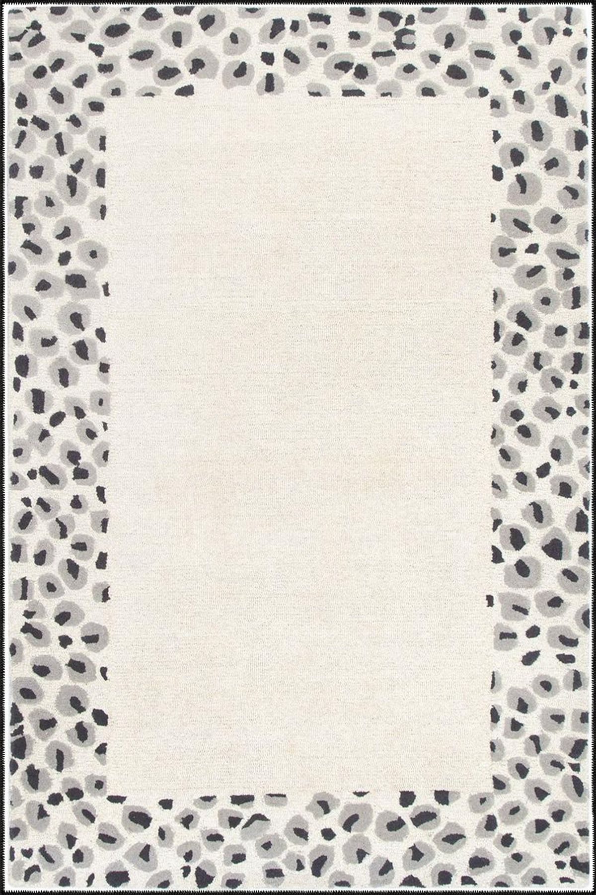 Krem Geometrik Desenli Dokuma Taban Halı ve Yıkanabilir Halı miravip10136