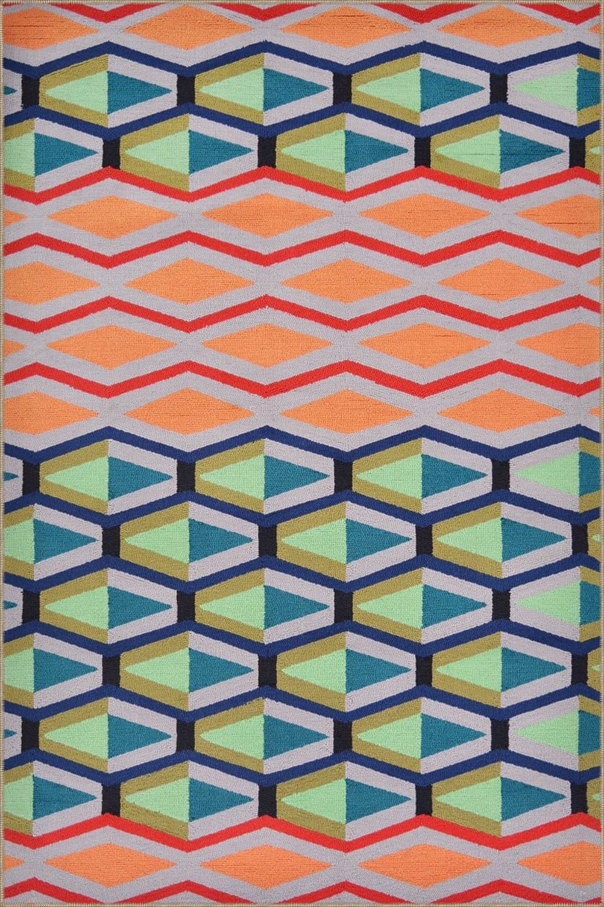 Geometrik Desenli Dokuma Taban miravip690