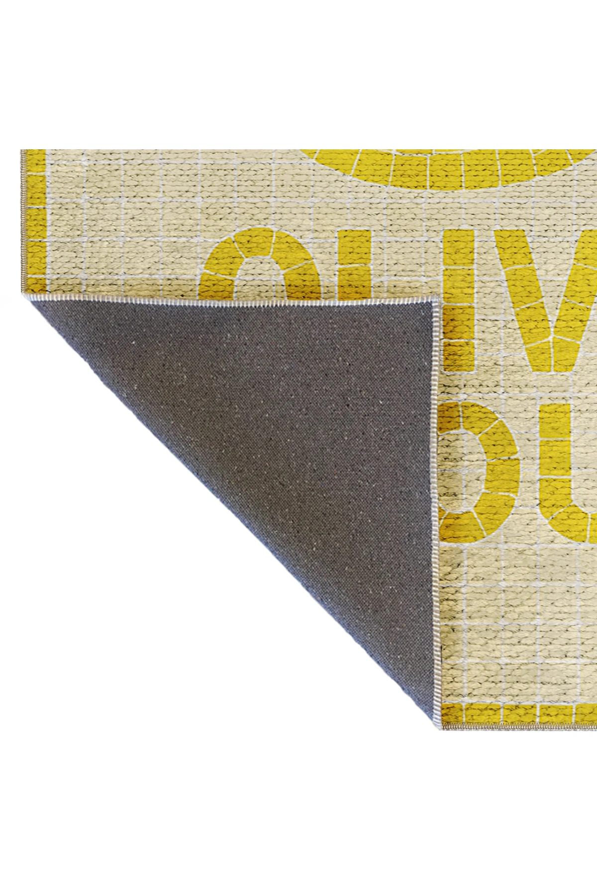 MOSSO Chillies Yazılı Desen Dokuma Taban Vintage Dekoratif Halımosso989