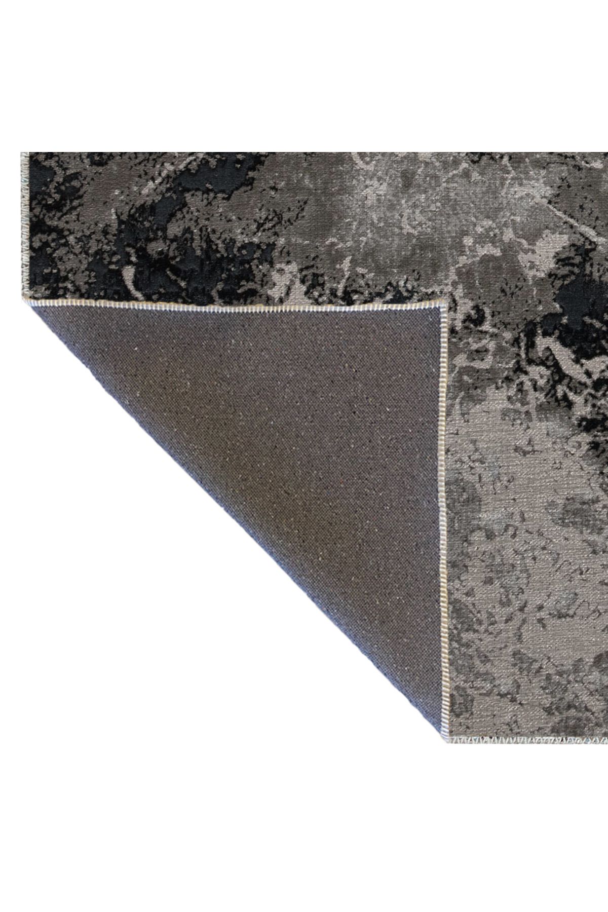 Gri Temalı Abstract Soyut Desenli Kreatif Modern Dekoratif Halı 2986