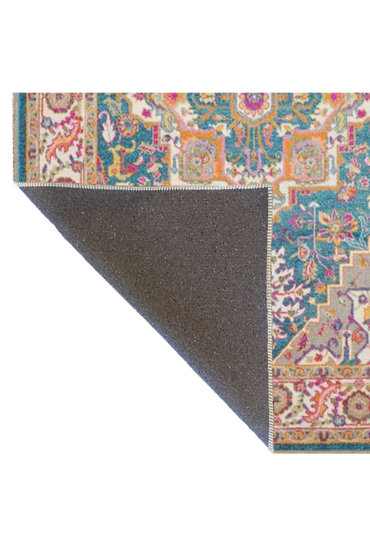 Gelenksel Açık Kırmızı Renkli Desenli Dokuma Taban ve Dekoratif Halı miravip625