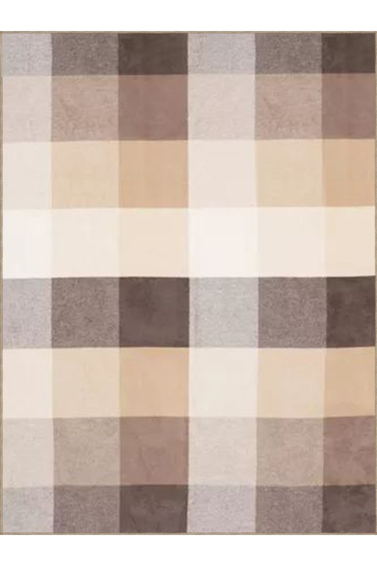 Ametist Serisi Bej Tonlu Piksel Patchwork Desenli Dokuma Taban Modern Dekoratif Halı ametist33