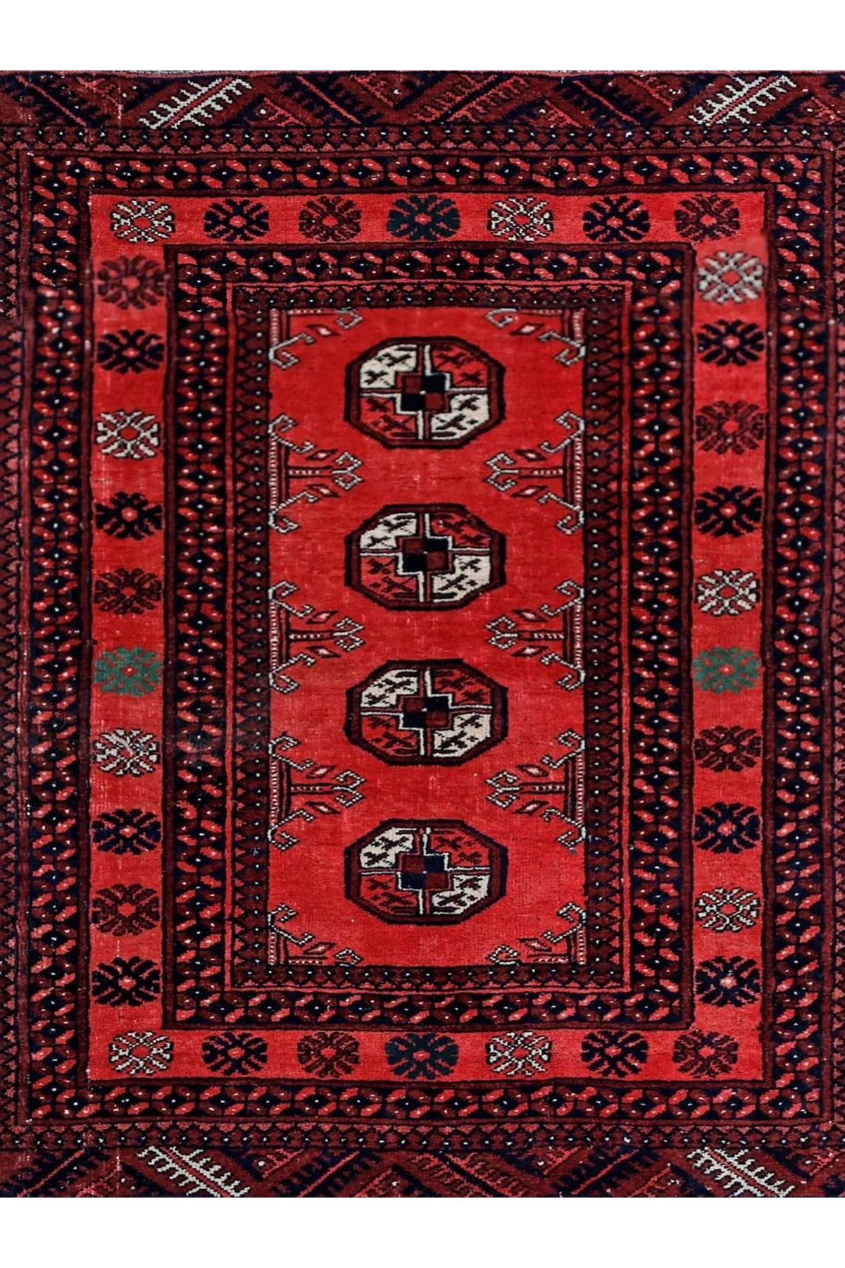 Mete Koleksiyonu Turuncu Temalı Geleneksel Motif Desenli Vintage Dekoratif Halı 21