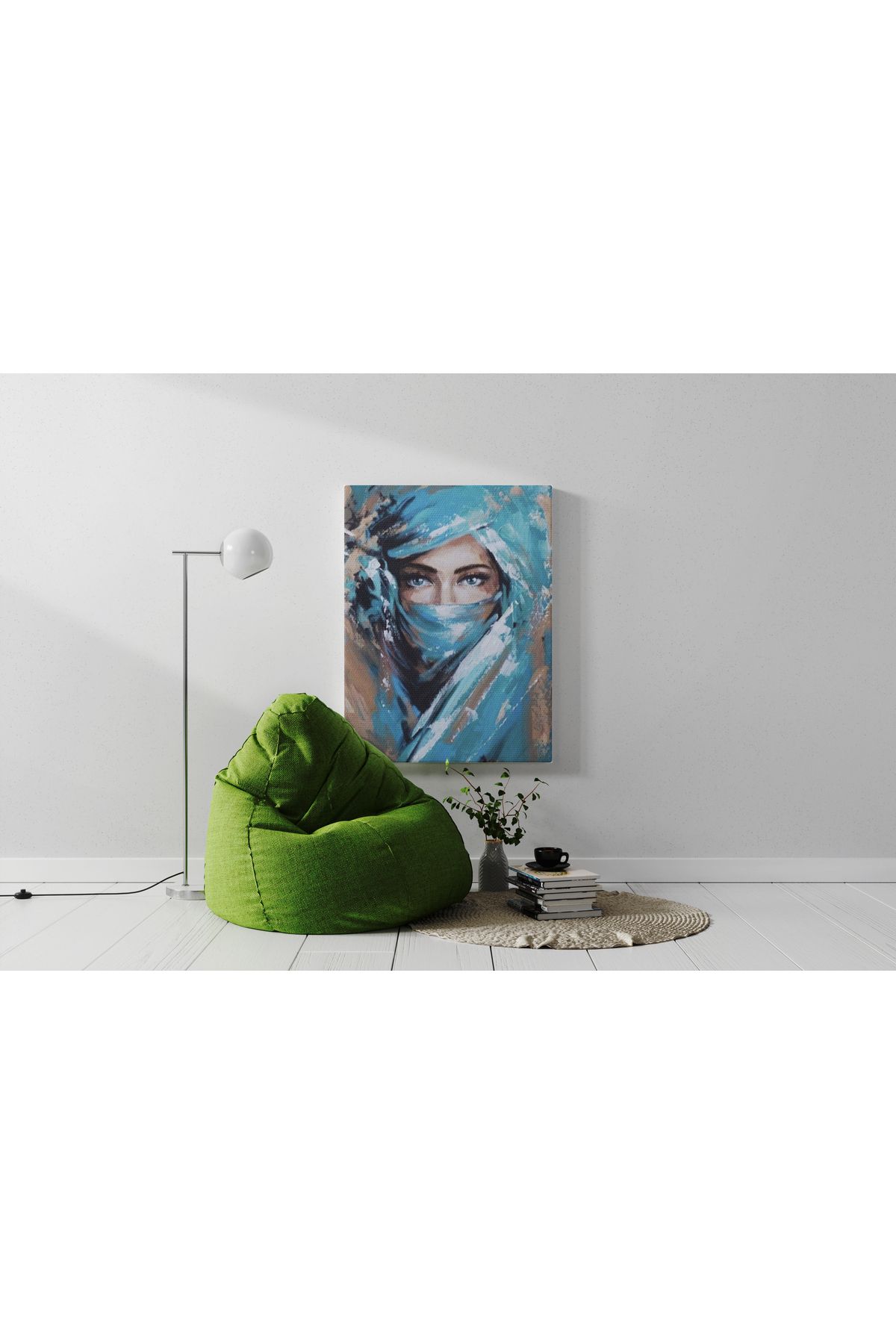 Kanvas Tablo Tesettürlü Genç Kız Temalı Tablo