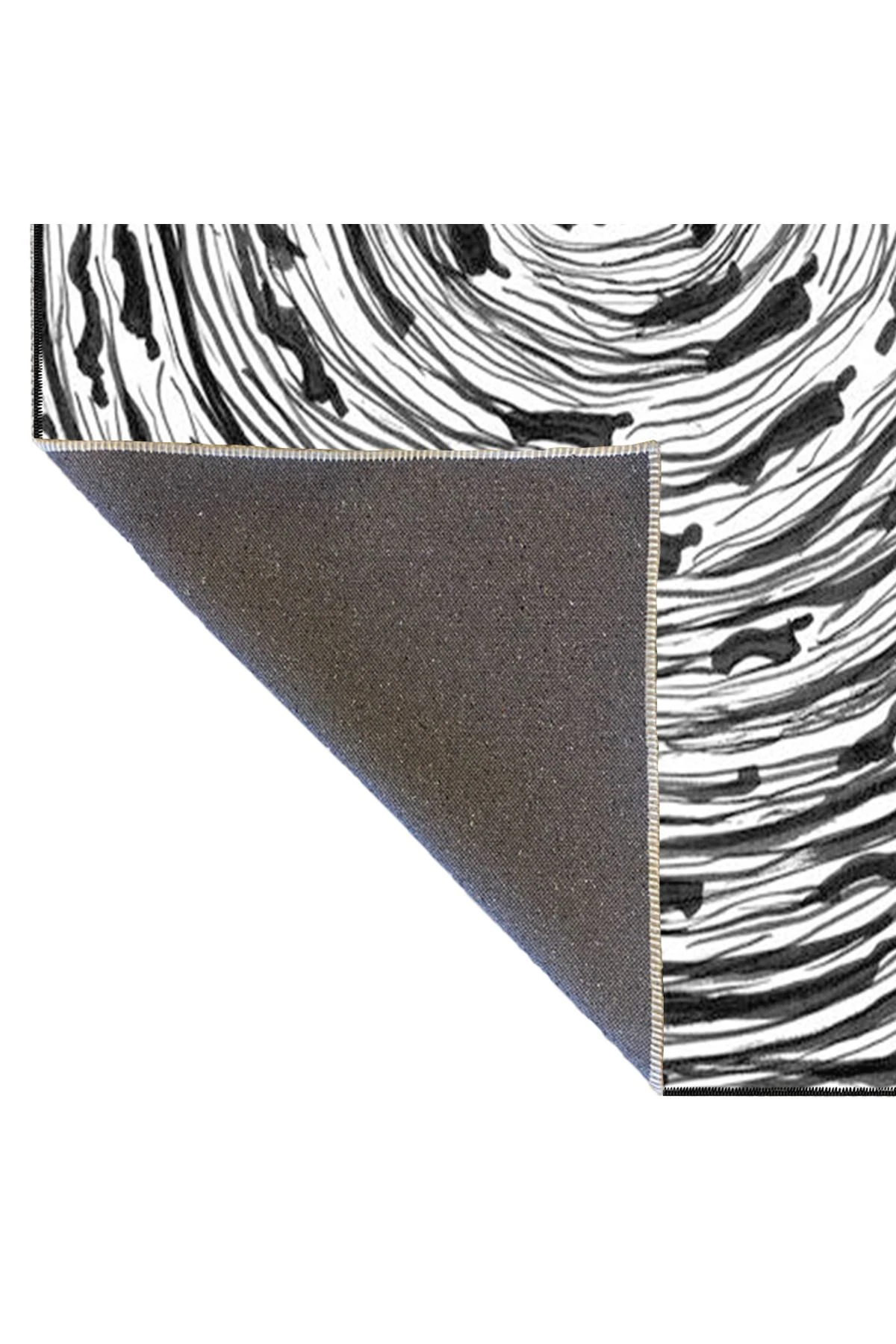 Siyah Beyaz Karadelik Temalı Dekoratif Halı ve Yıkanabilir Halı miravip9710