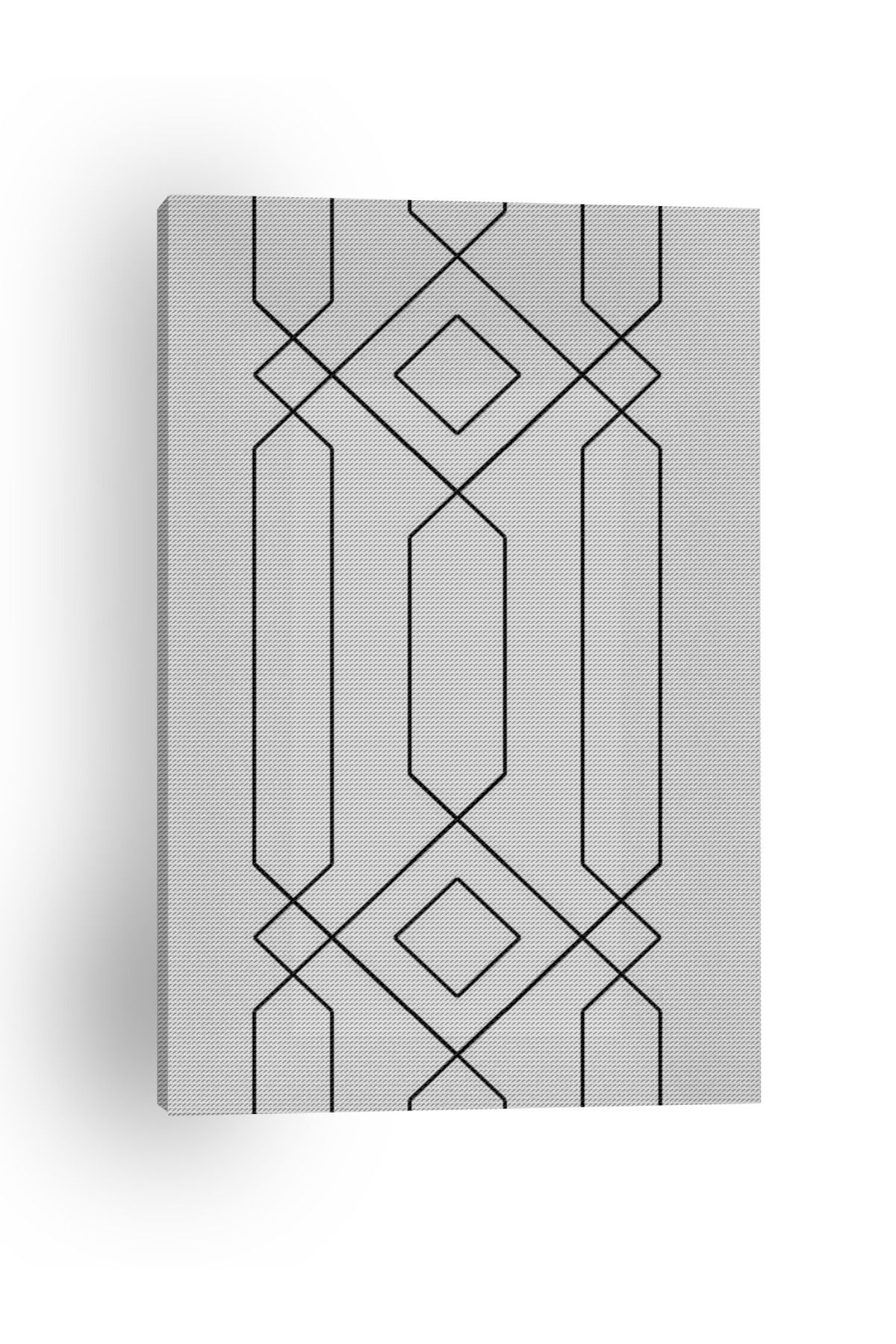 Kanvas Tablo Siyah Çizgili Desenli Temalı Tablo