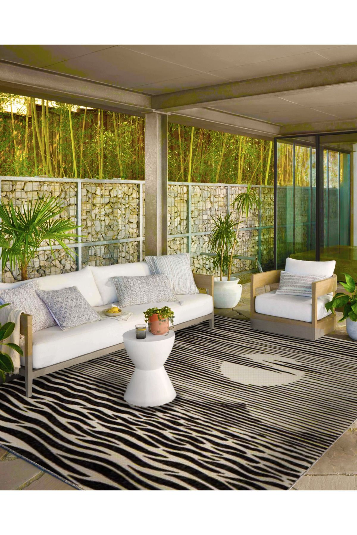 Kahverengi Deniz Temalı Çizgili Temalı Dekoratif Halı ve Yıkanabilir Halı miravip9763