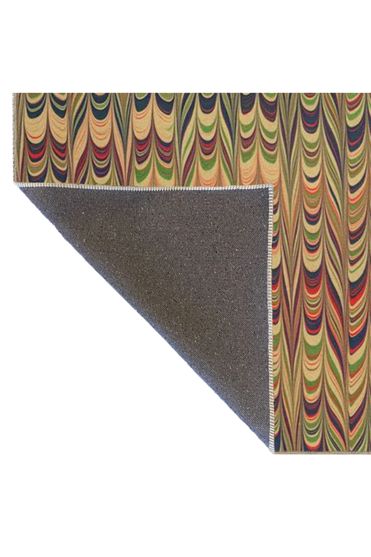 Çok Renkli Dalgalı Soyut Desenli Kreatif Modern Dekoratif Halı 4730