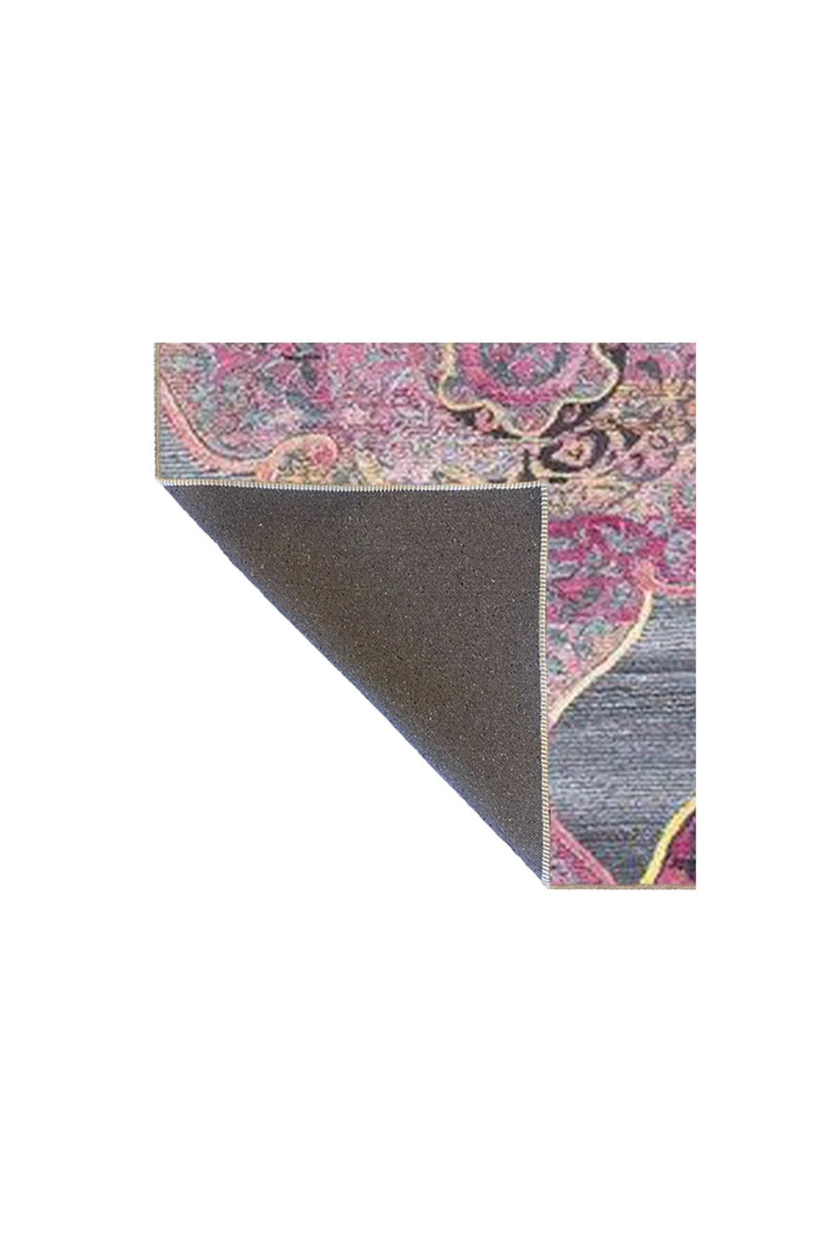 Mor Botanik Temalı Desenli Dokuma Taban Halı ve Yıkanabilir Halı aloha146