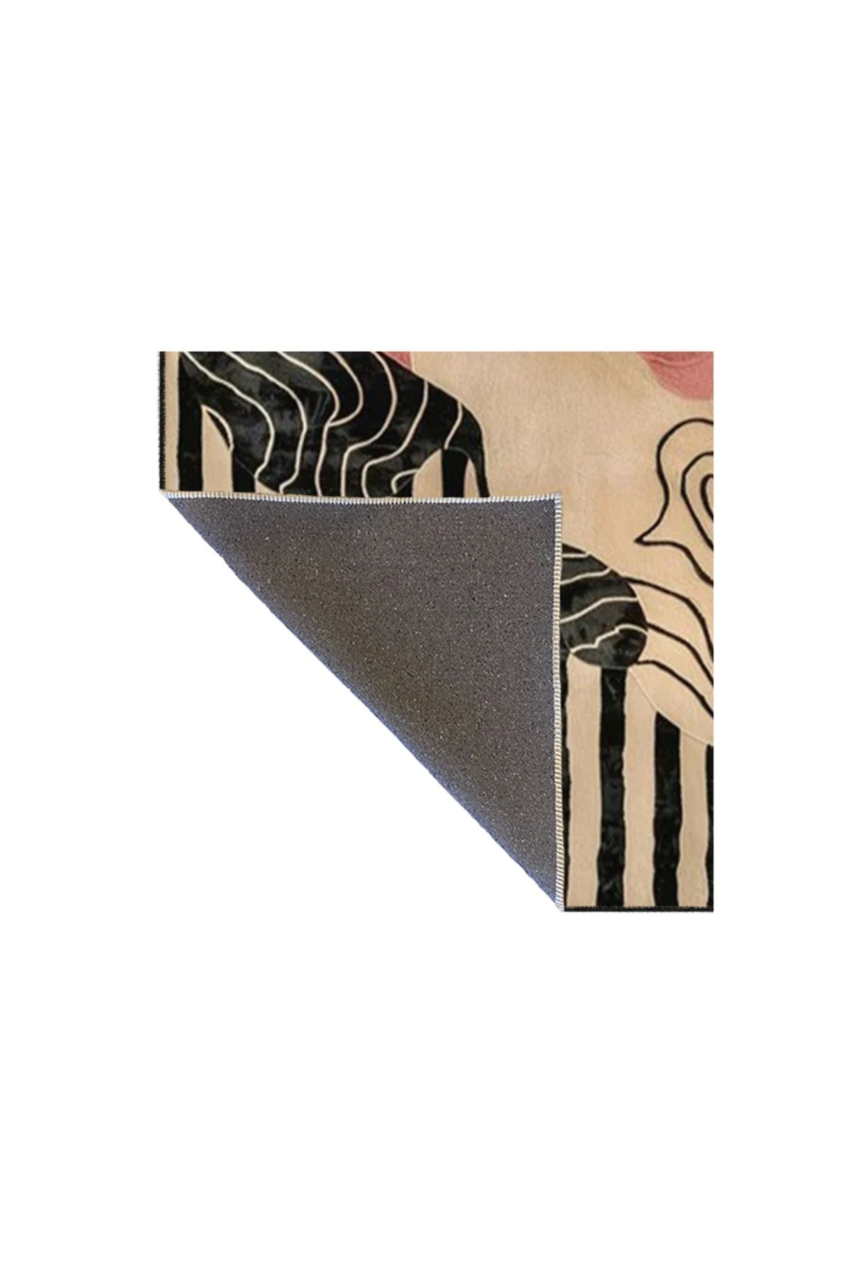 Paris Koleksiyonu Çok Renkli Çizgili Detaylar ve Soyut Desenli Kreatif Modern Dekoratif Halı 131