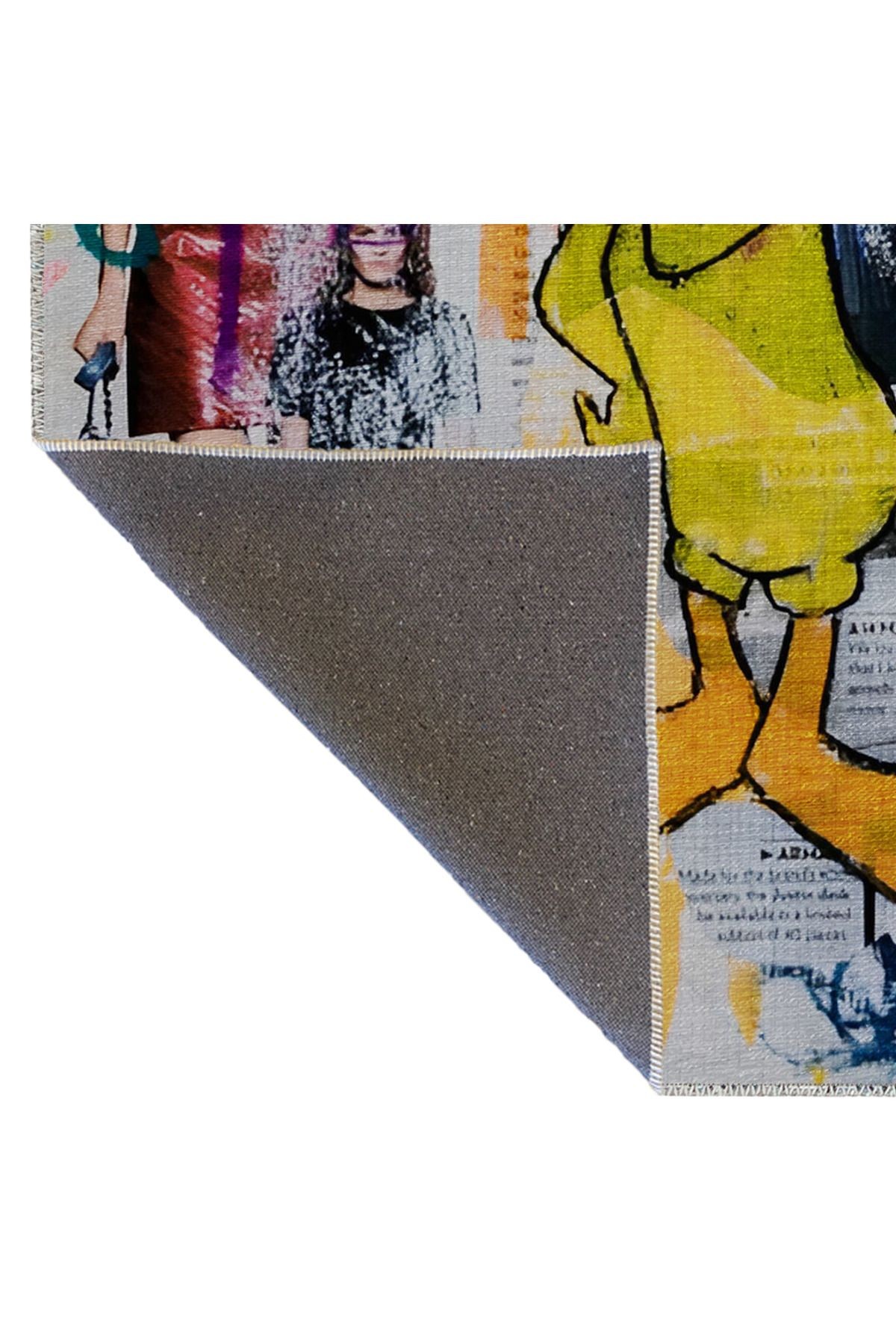Çok Renkli Çizgi Film Tweety Desenli Kreatif Modern Dekoratif Halı 2170