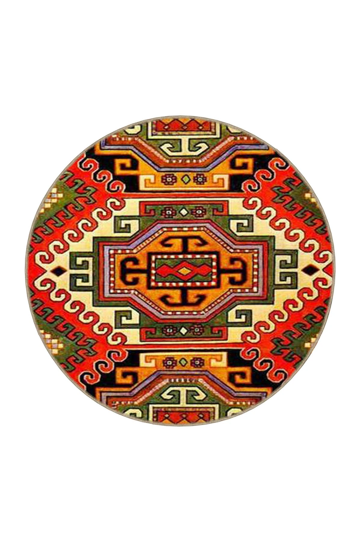 Geleneksel Desen Kırmızı Renklerde Dokuma Taban Halı 4278