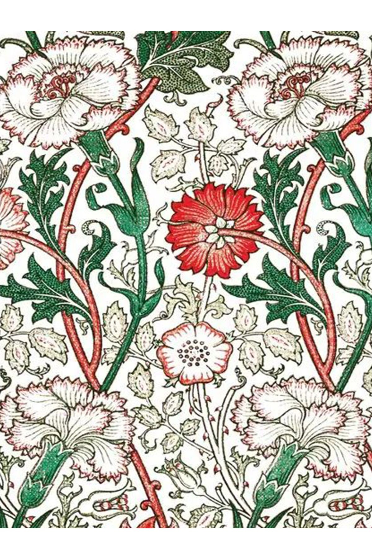 Asena Koleksiyonu Yeşil Bej Temalı Floral Gül Desenli Kreatif Modern Dekoratif Halı 36