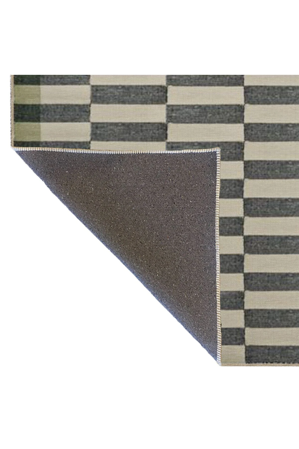 Gri ve Siyah Geometrik Kreatif Dokuma Taban Halı 4174