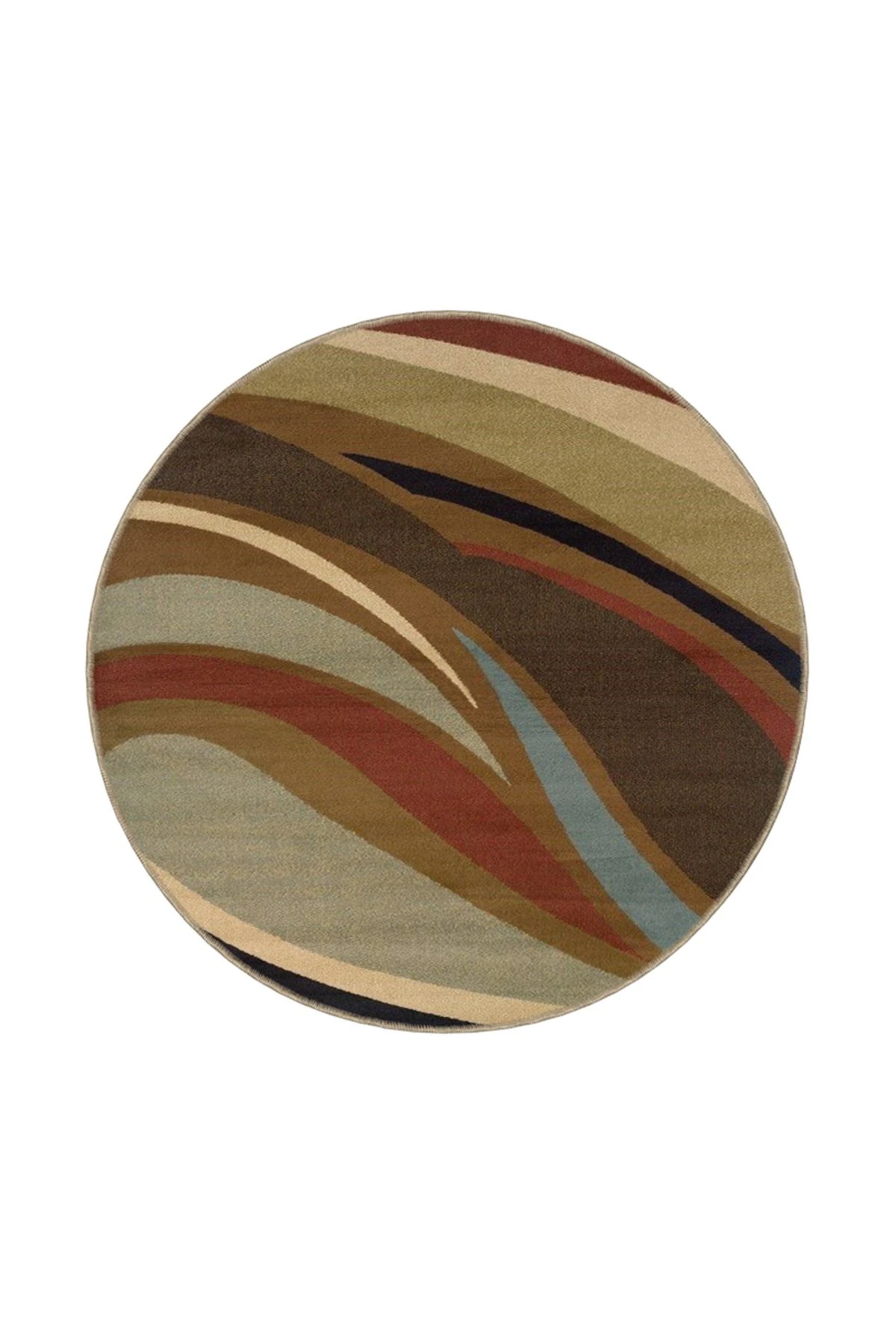 Kahverengi Dalgalı Desenli Dokuma Taban ve Yıkanabilir Halı miravip9355